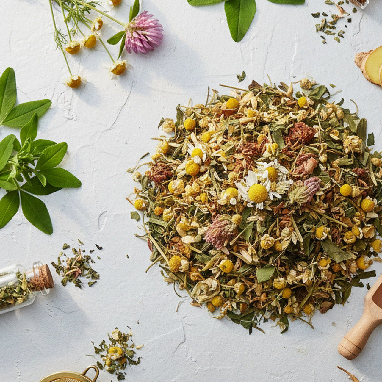 Moontime Relief Herbal Tea for Period Pain – Natural Menstrual Support | MoonMaid Botanicals