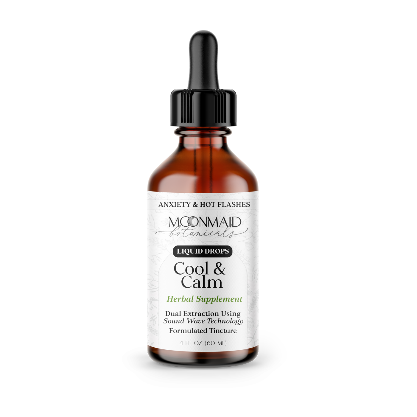 Cool & Calm – 2 oz Liquid Herbal Supplement for Menopause & Hot Flash Relief | MoonMaid Botanicals