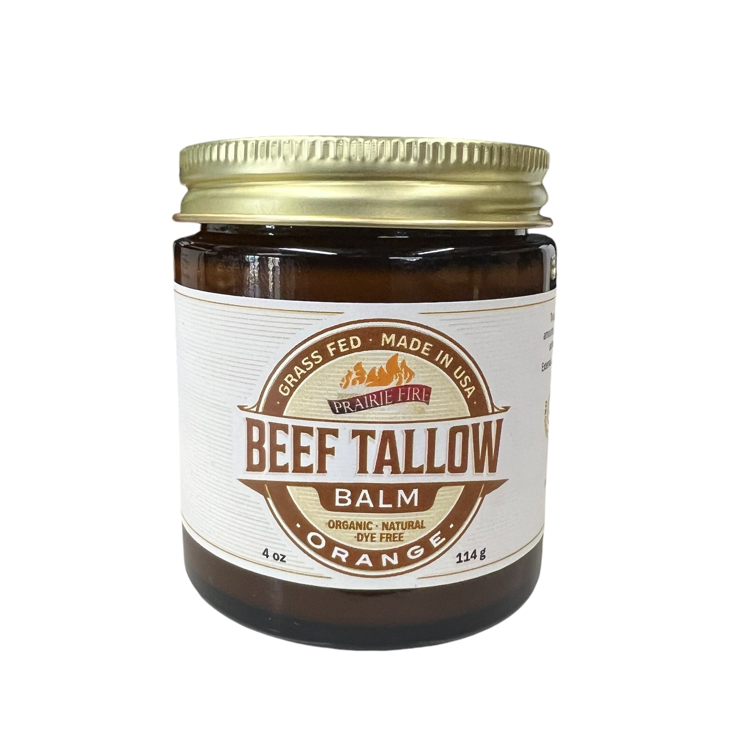 Grass Fed Beef Tallow Balm 4oz - USA Made Organic