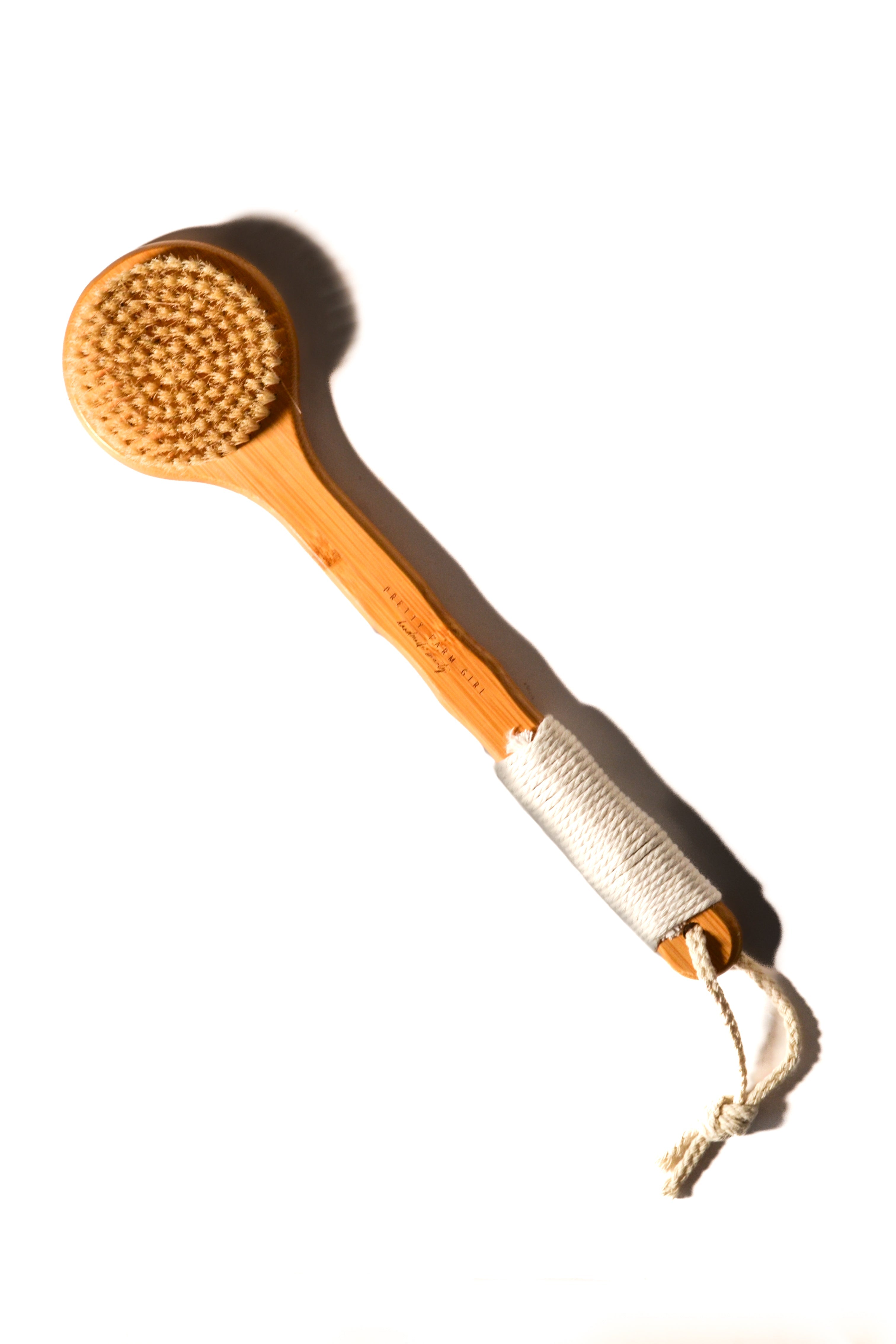 Bamboo Exfoliating Dry Brush with Sisal Bristles – Natural Body Exfoliator