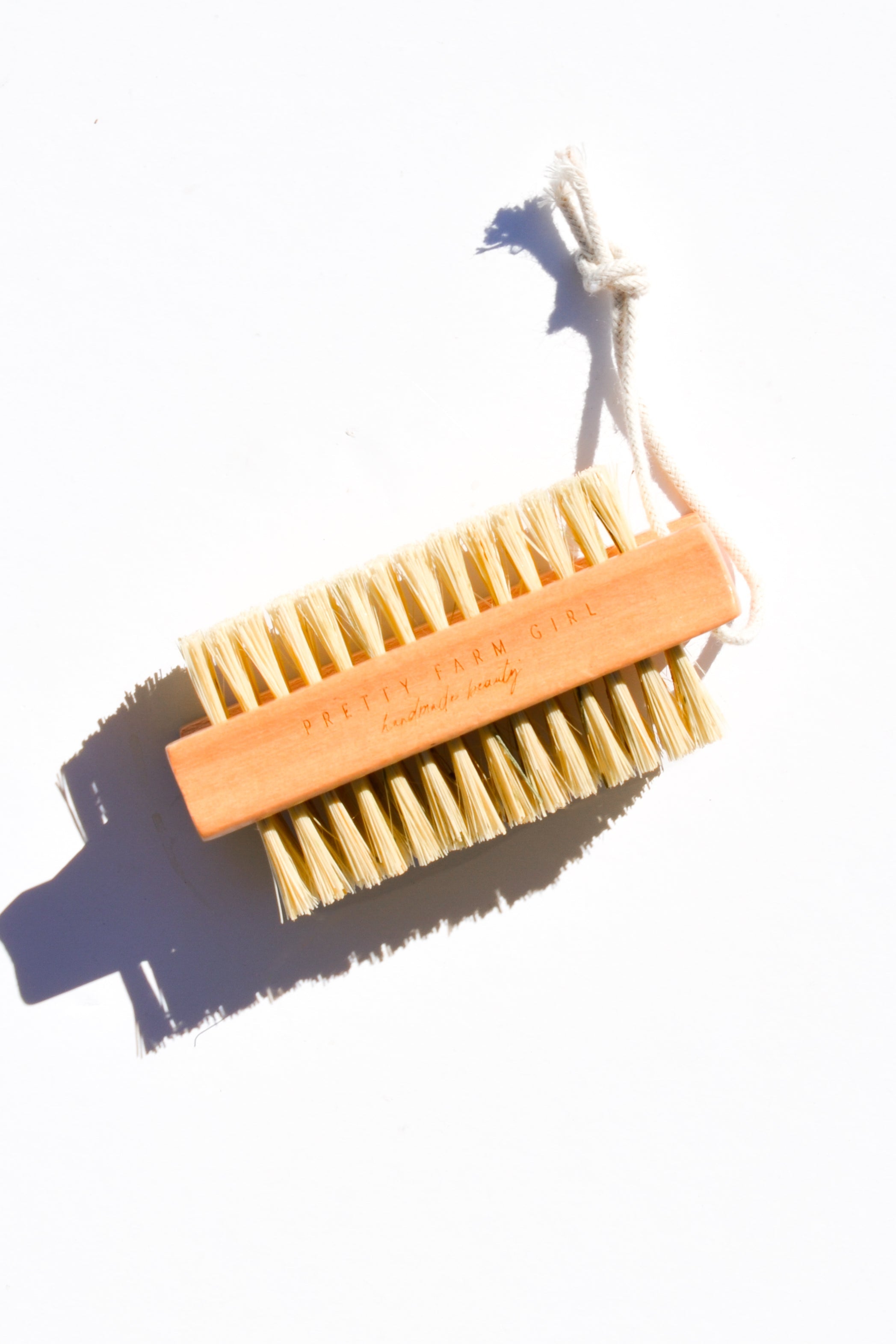 Bamboo Nail Brush with Sisal Bristles – Natural Nail & Hand Scrub Brush