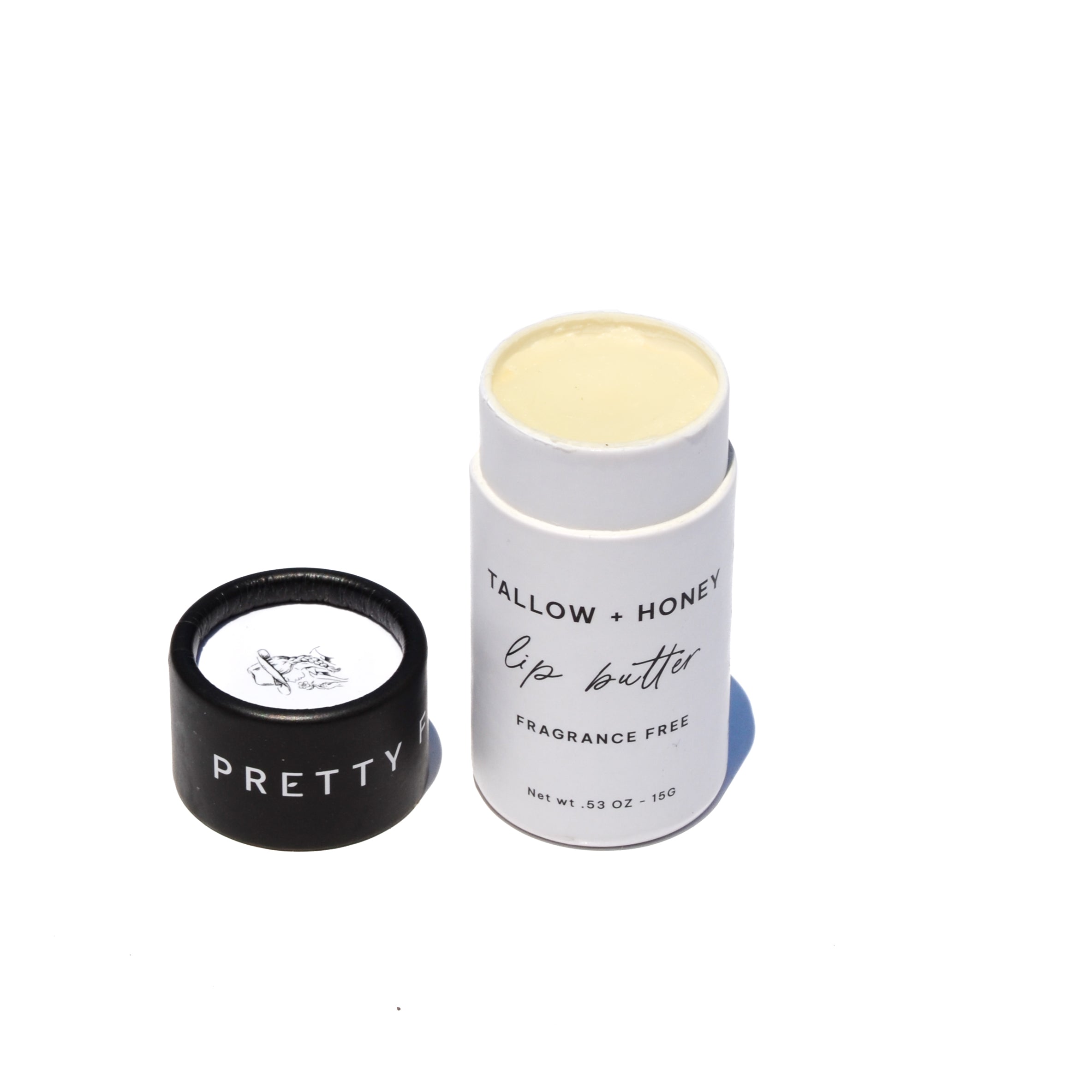 Fragrance-Free Tallow & Honey Lip Butter – Eco-Friendly Travel Tube Lip Balm