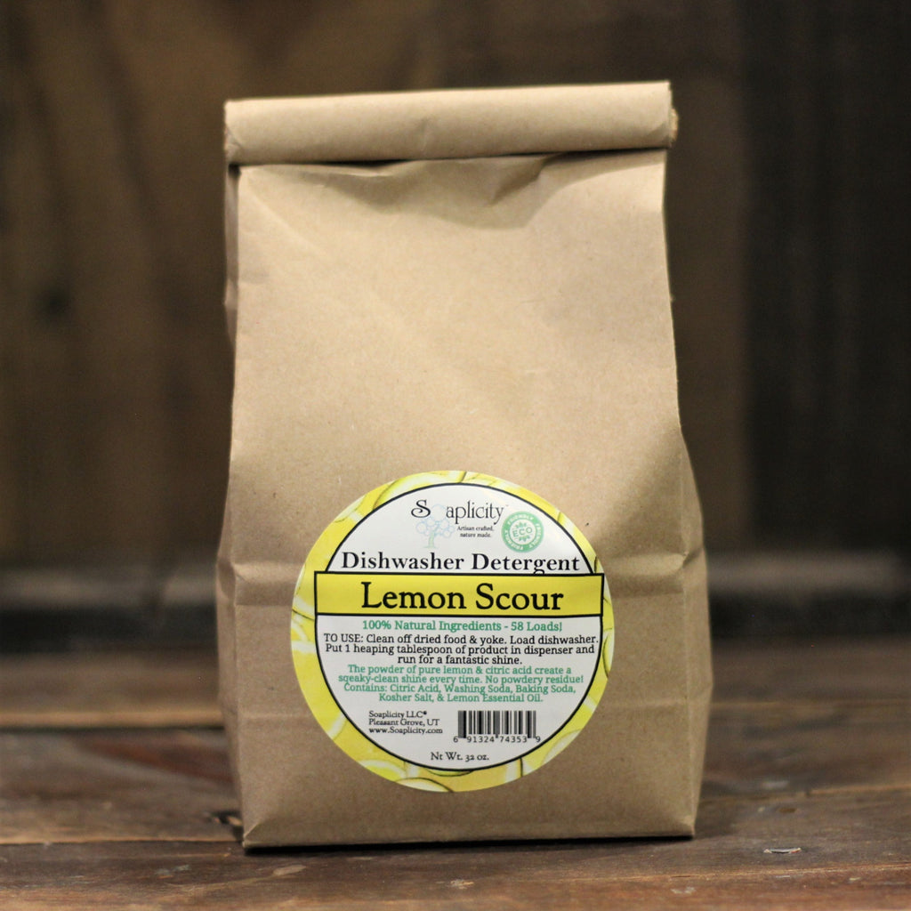 Lemon Scour Natural Dishwasher Detergent – 58 Loads, 32 oz