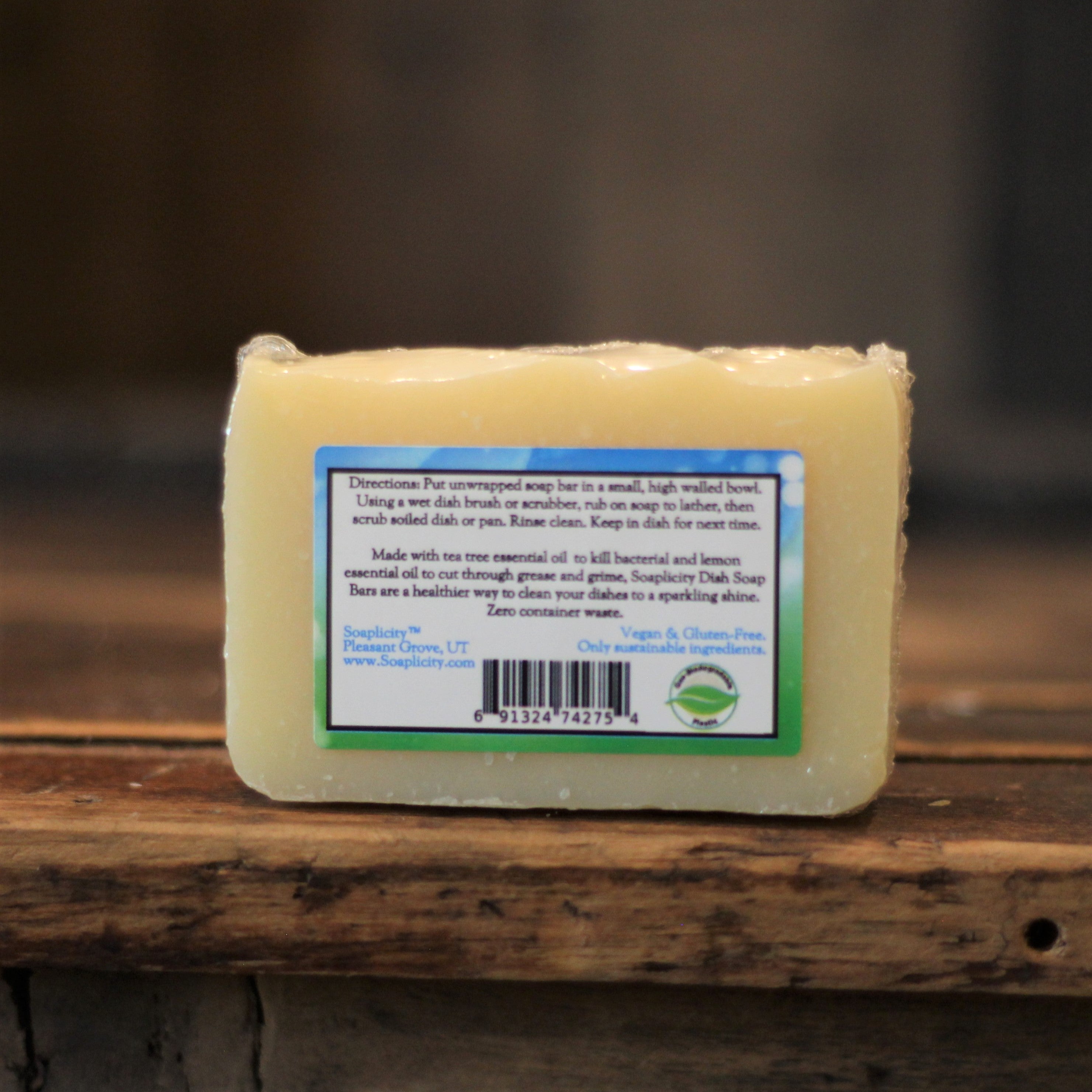 Dish Soap Bar – Natural Dish Soap with Aloe, Tea Tree & Lemon