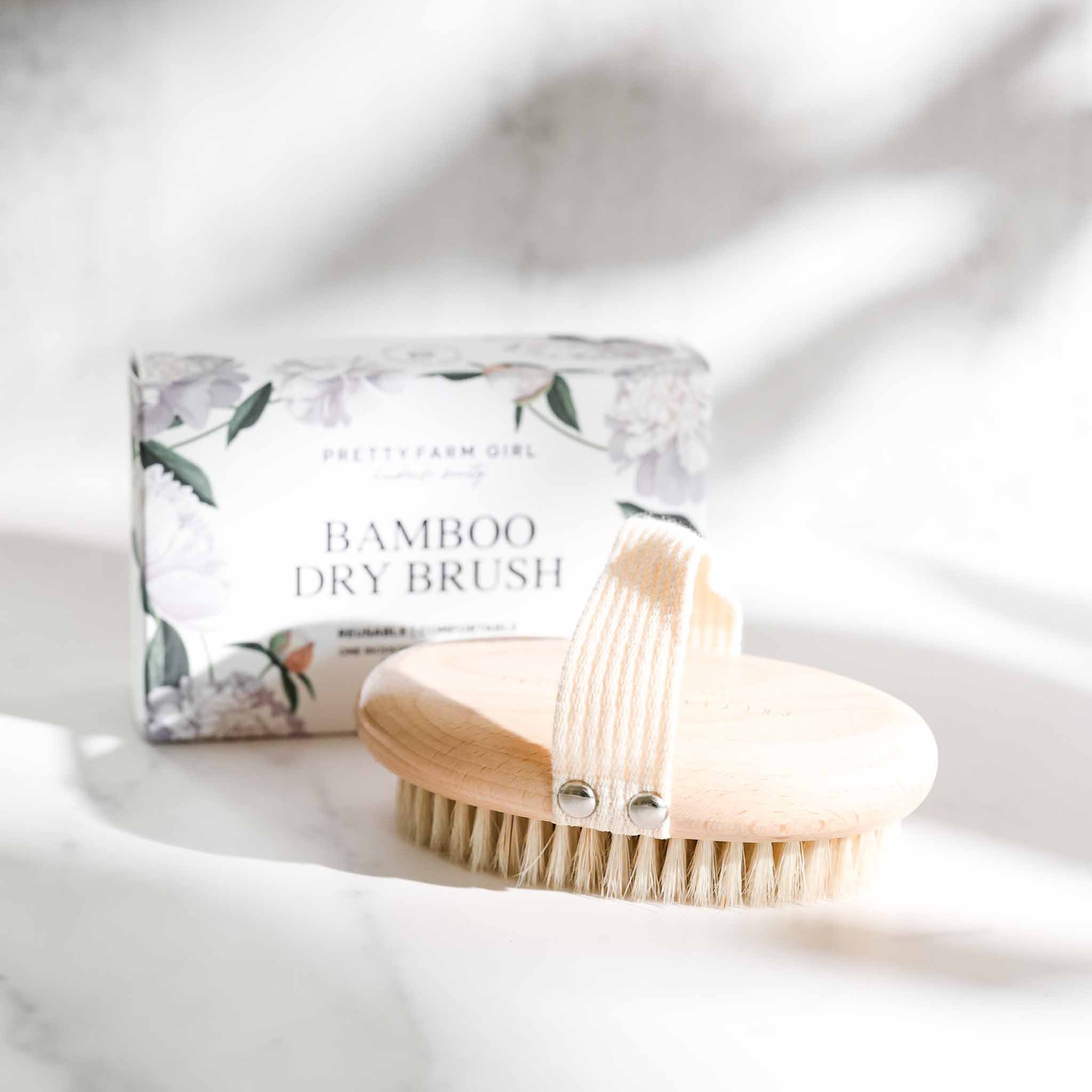 Dry Body Brush – Natural Bristle Lymphatic & Exfoliating Body Brush