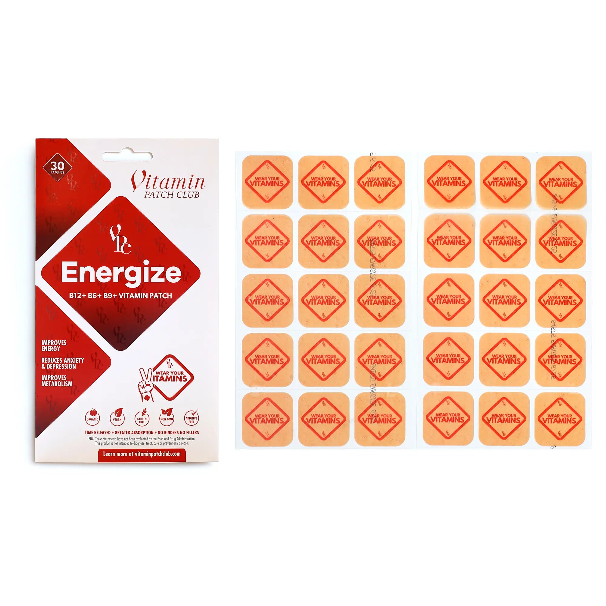 Energize Patch – Clean Energy & Focus with Yerba Mate, B-Vitamins & Ginseng