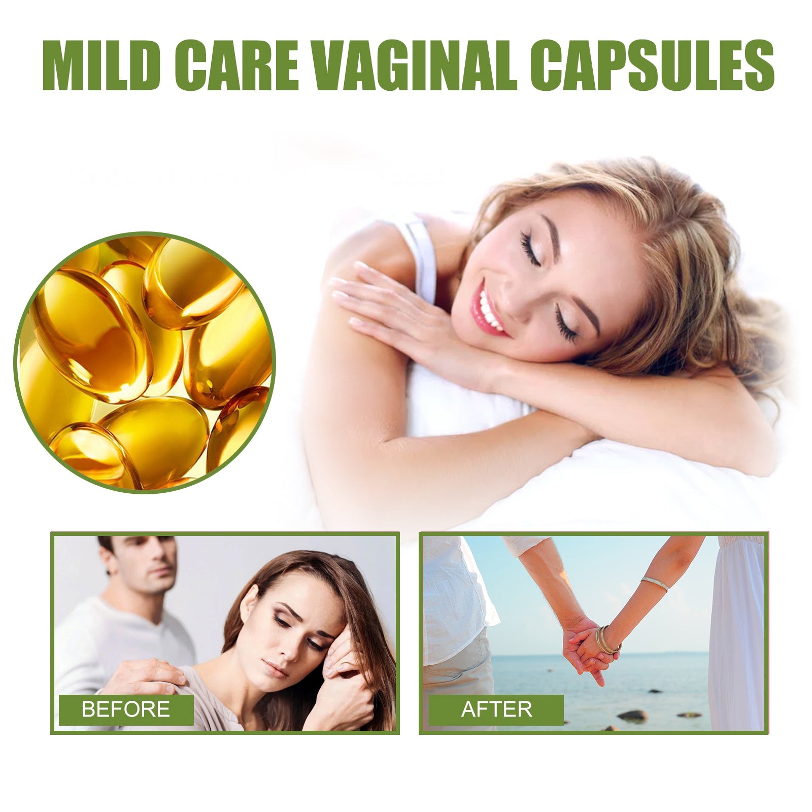 Mild Care Vaginal Capsules, Body Cleanse Deodorizing Odor And Itchiness Firming Gentle Care Capsules