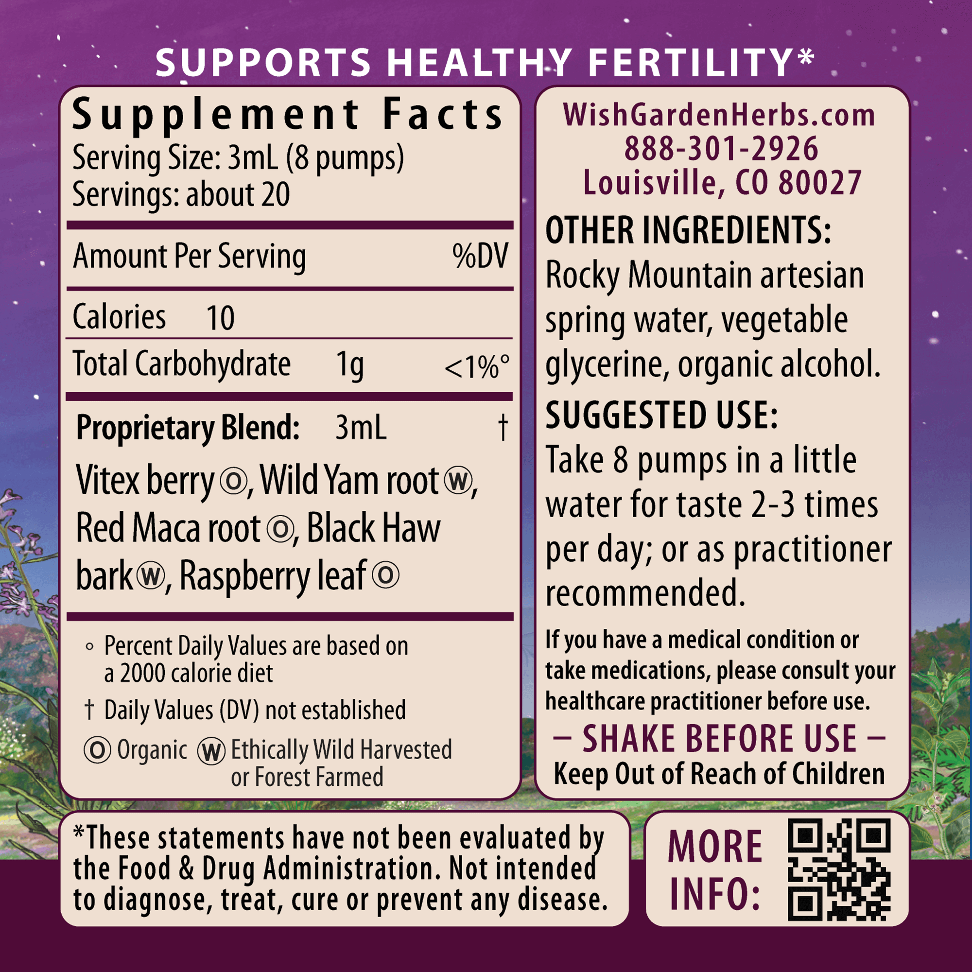 Fertility Prep Conception Support - Herbal Tincture