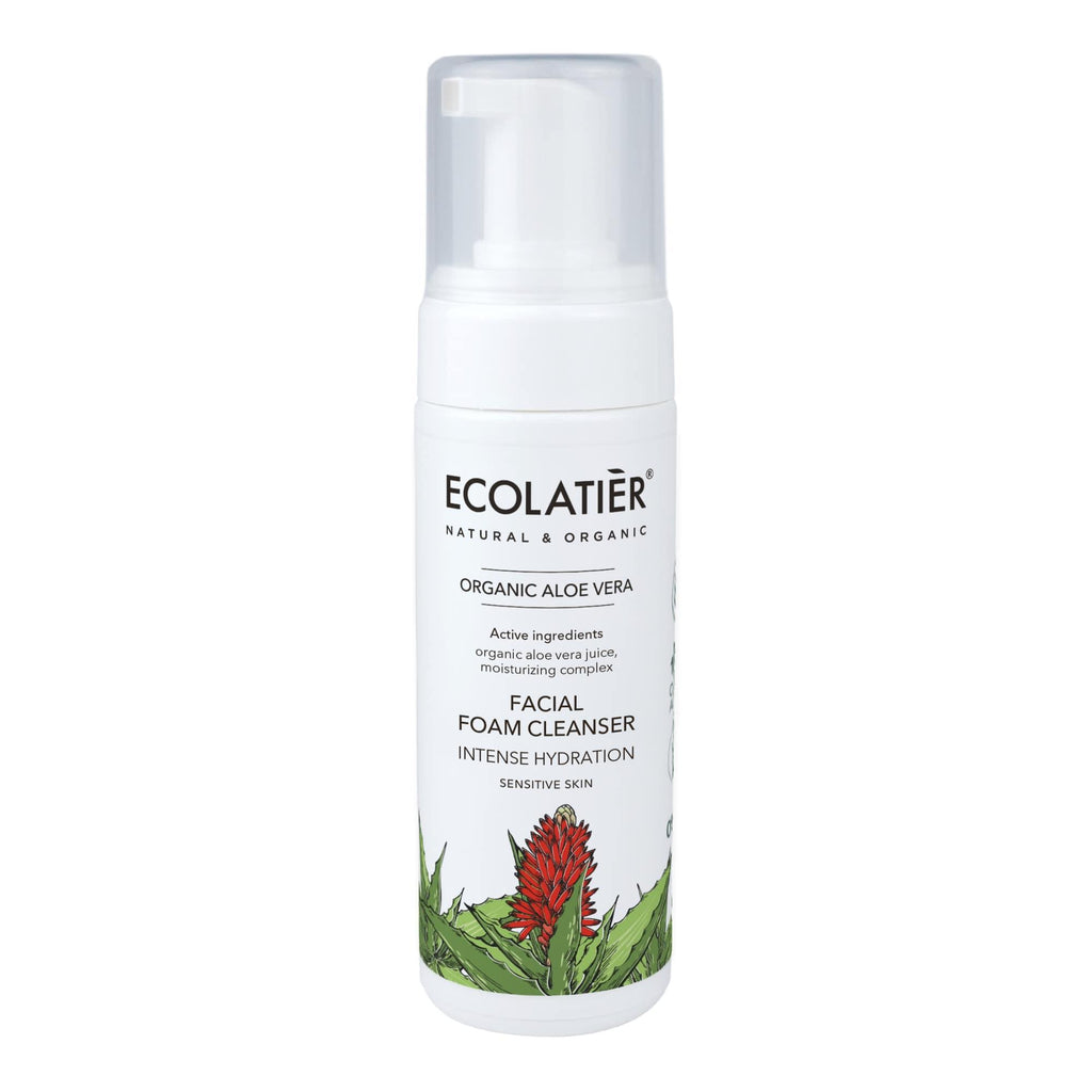 Intense Hydration Facial Foam Cleanser with Organic Aloe Vera