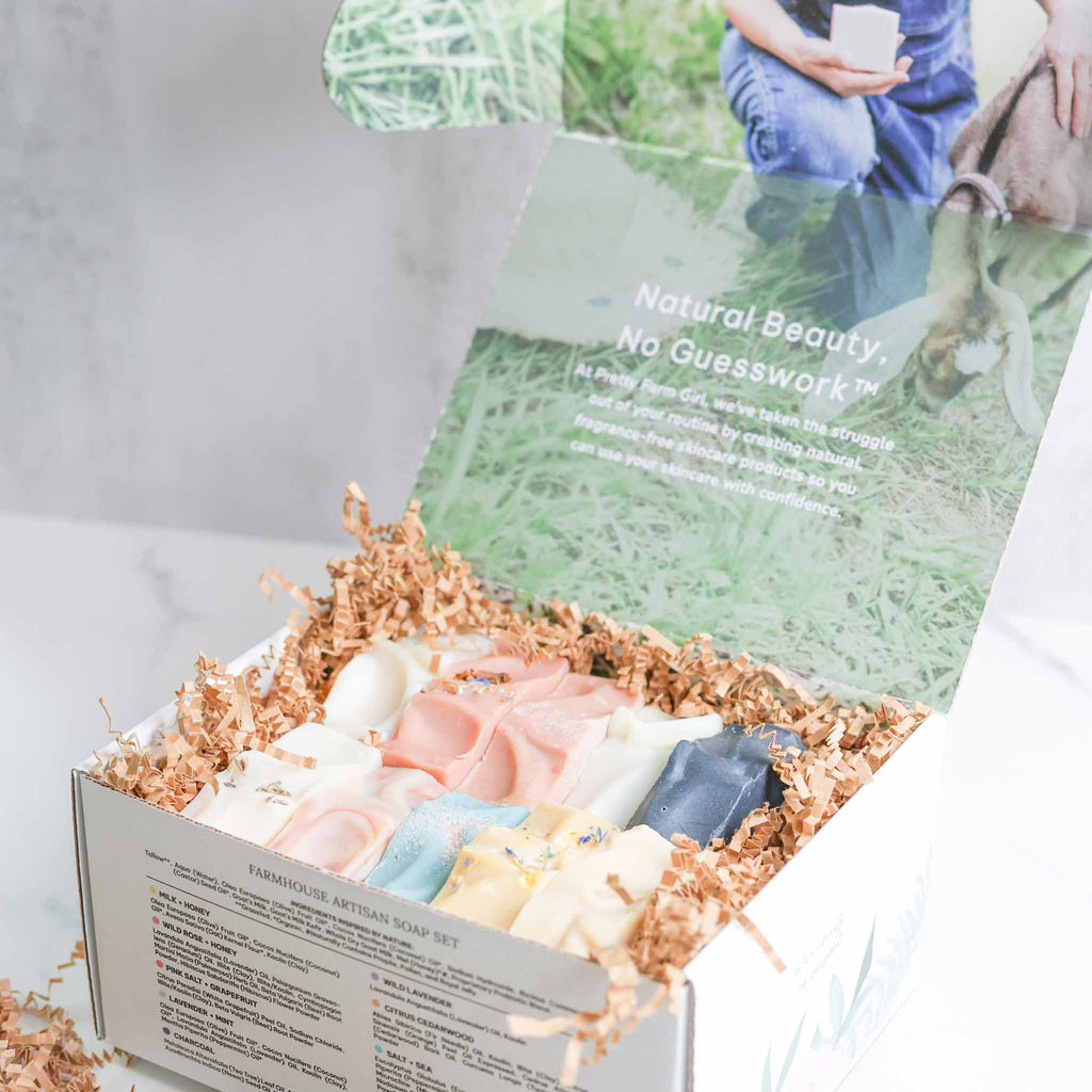 Farmhouse Artisan Goat Milk & Tallow Soap Collection – Full-Size Handmade Soap Set
