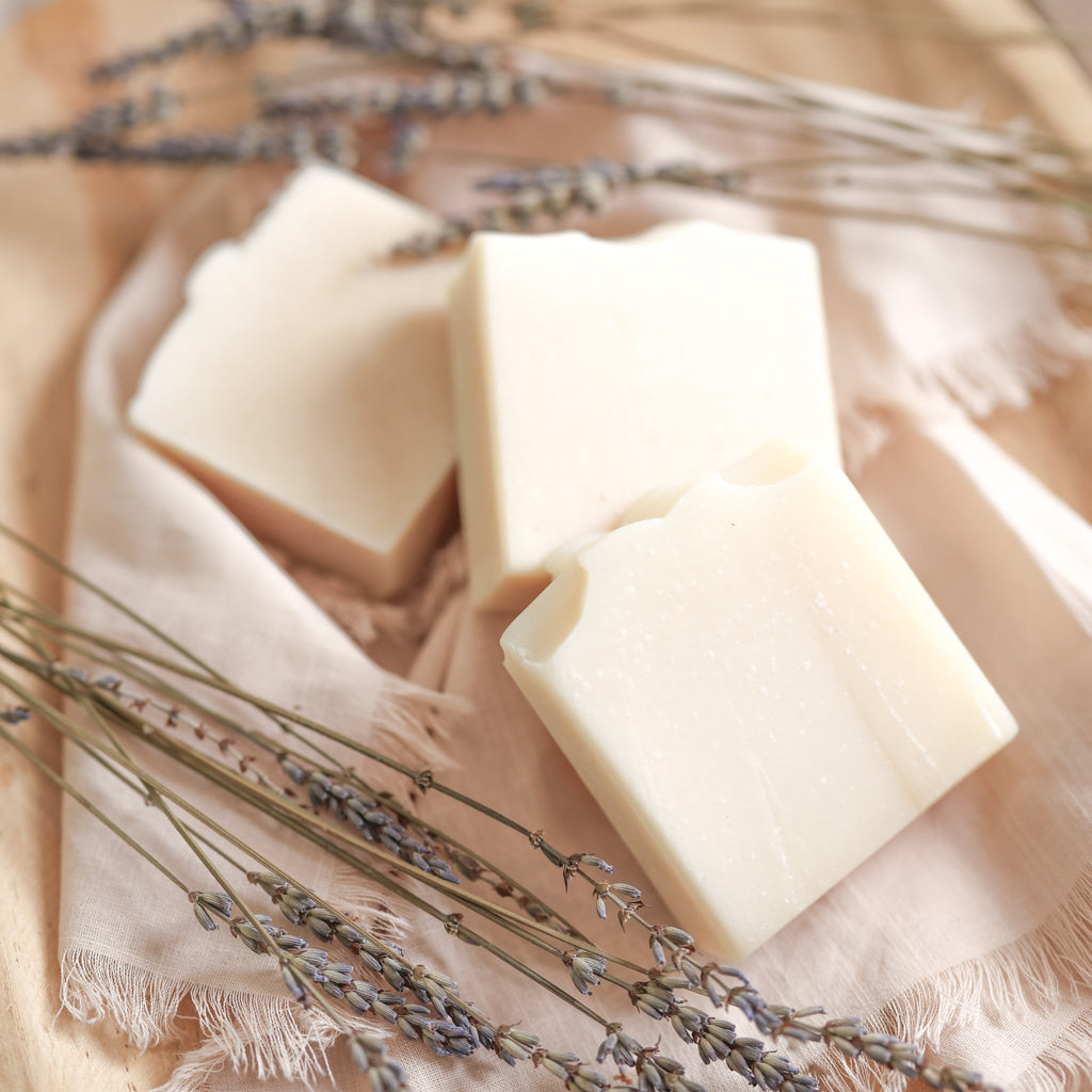 Fragrance-Free Tallow & Goat Milk Soap Bar Trio – Sensitive Skin Handmade Soap Set