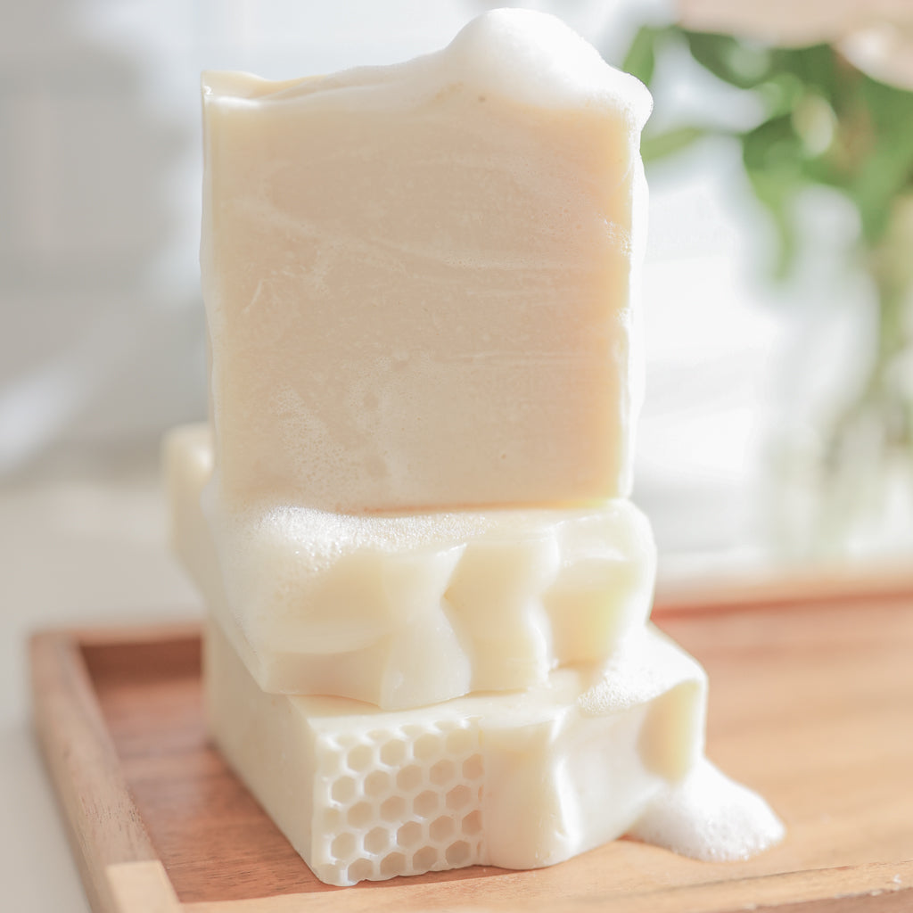 Fragrance-Free Tallow & Goat Milk Soap Bar Trio – Sensitive Skin Handmade Soap Set
