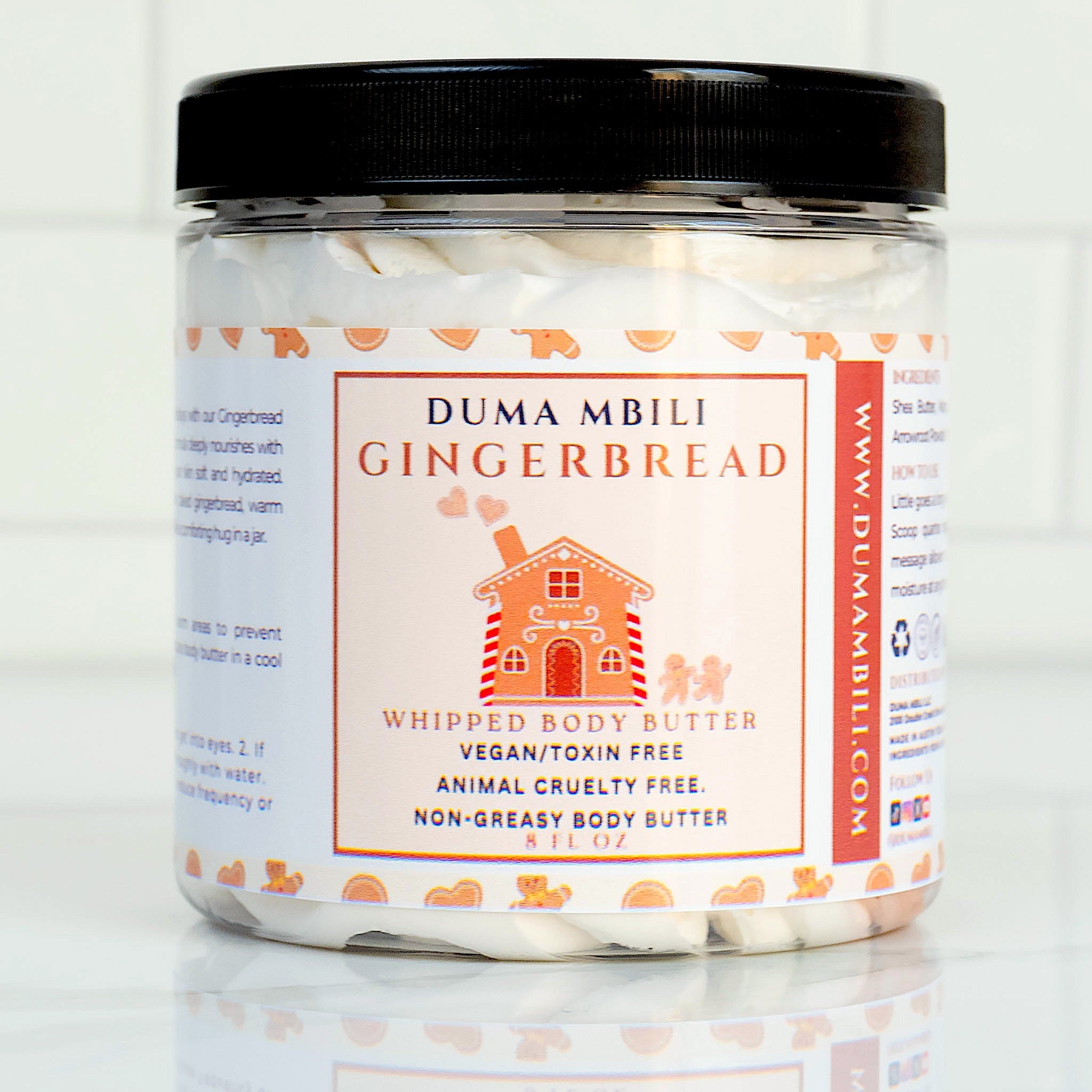 Gingerbread Whipped Body Butter – Shea, Mango & Cocoa Butter Blend, 8 oz