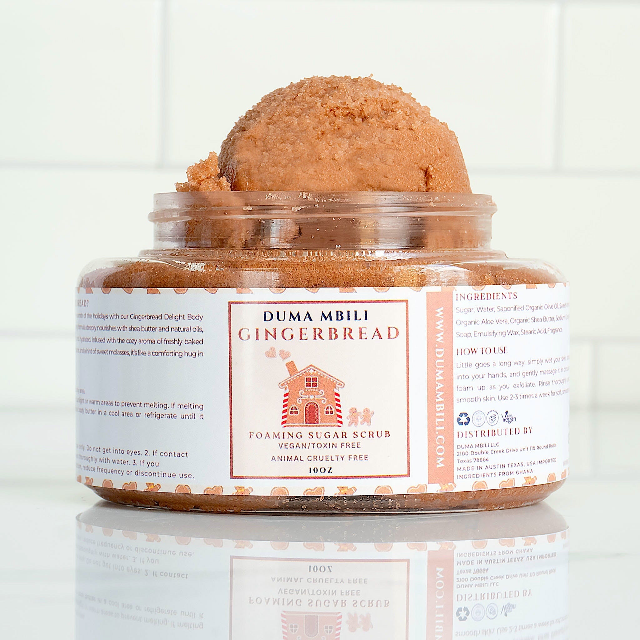 Gingerbread Foaming Sugar Scrub – Ginger, Cinnamon, Nutmeg & Molasses