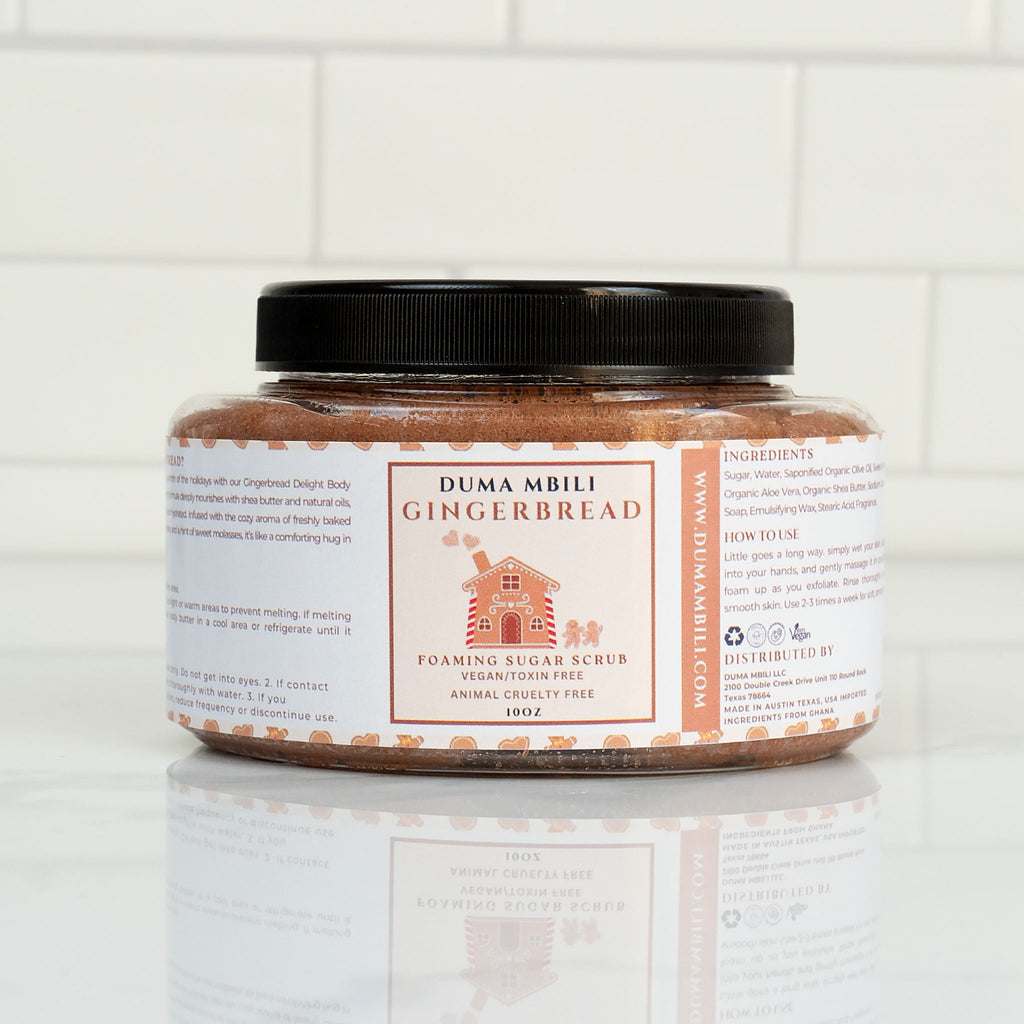 Gingerbread Foaming Sugar Scrub – Ginger, Cinnamon, Nutmeg & Molasses