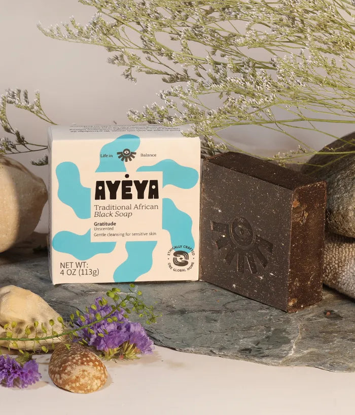 Traditional African Black Soap Bar – Gratitude