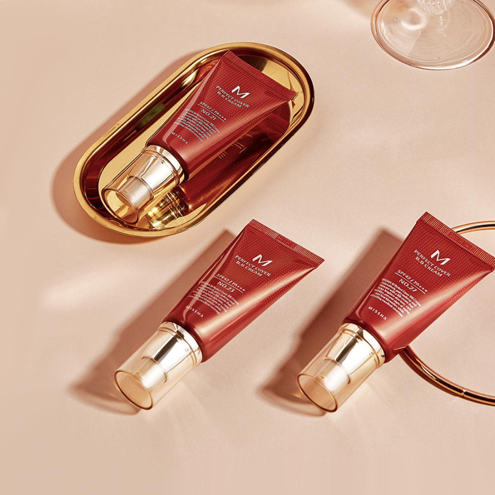 Missha M Perfect Cover BB Cream #21 Light Beige – Full Coverage Korean BB Cream
