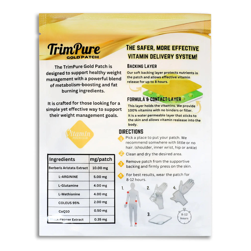 TrimPure Gold Patch E3 – Advanced Wellness Transdermal Patch