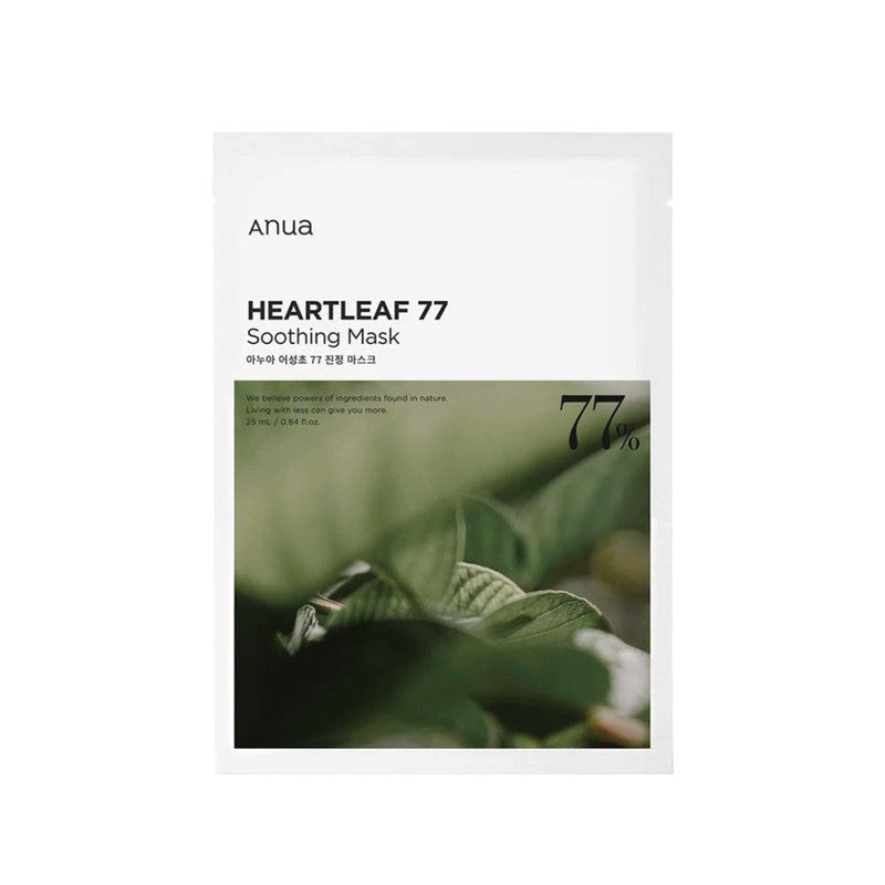 ANUA Heartleaf 77% Soothing Sheet Mask – Calming Korean Sheet Mask for Sensitive Skin