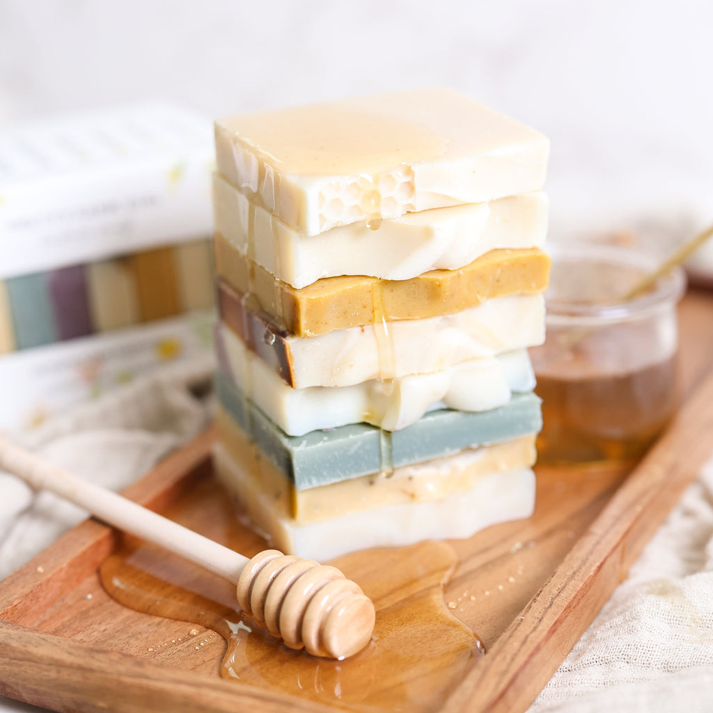 Honeycomb Harvest Goat Milk & Tallow Soap Sampler – Honey-Infused Handmade Soap Gift Set