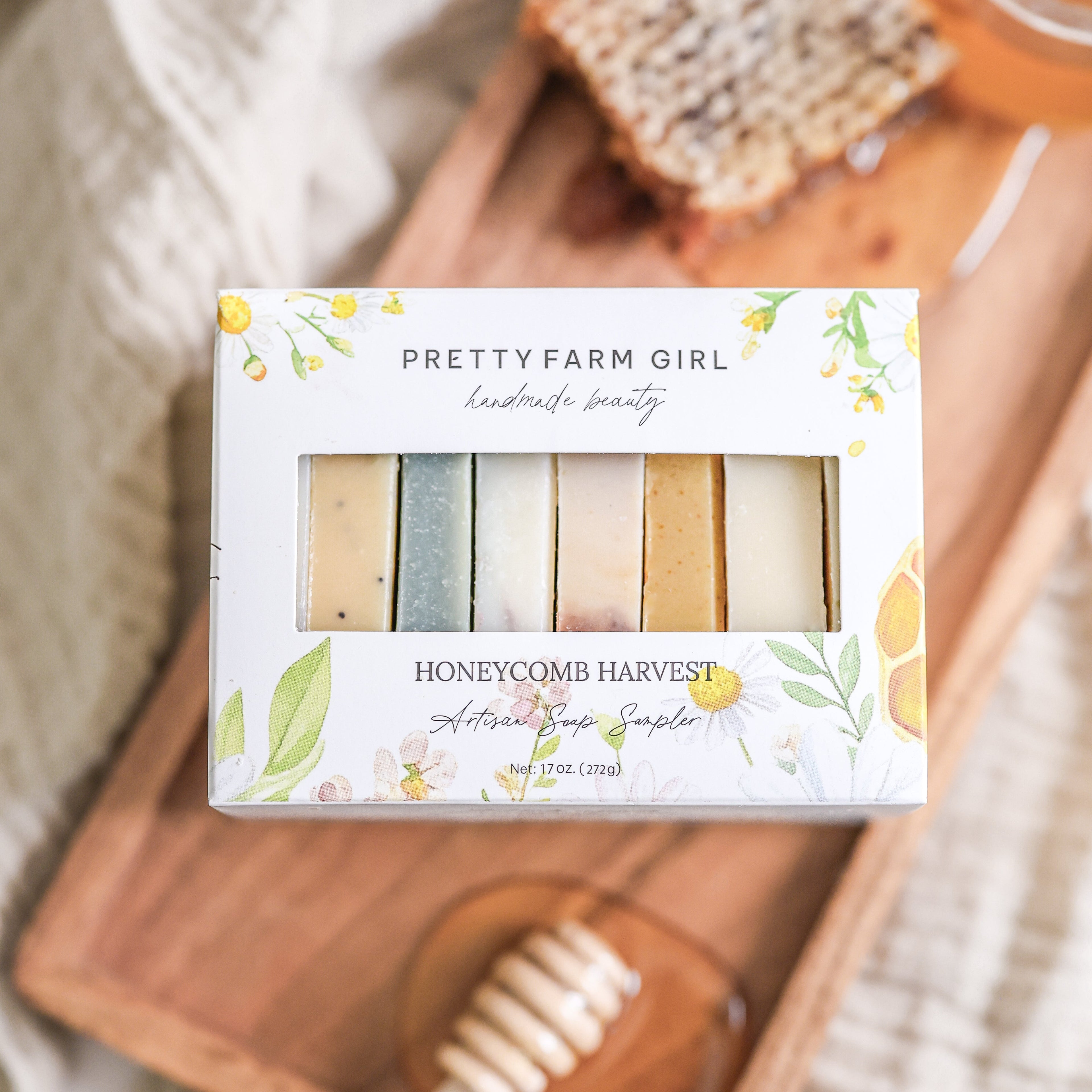 Honeycomb Harvest Goat Milk & Tallow Soap Sampler – Honey-Infused Handmade Soap Gift Set