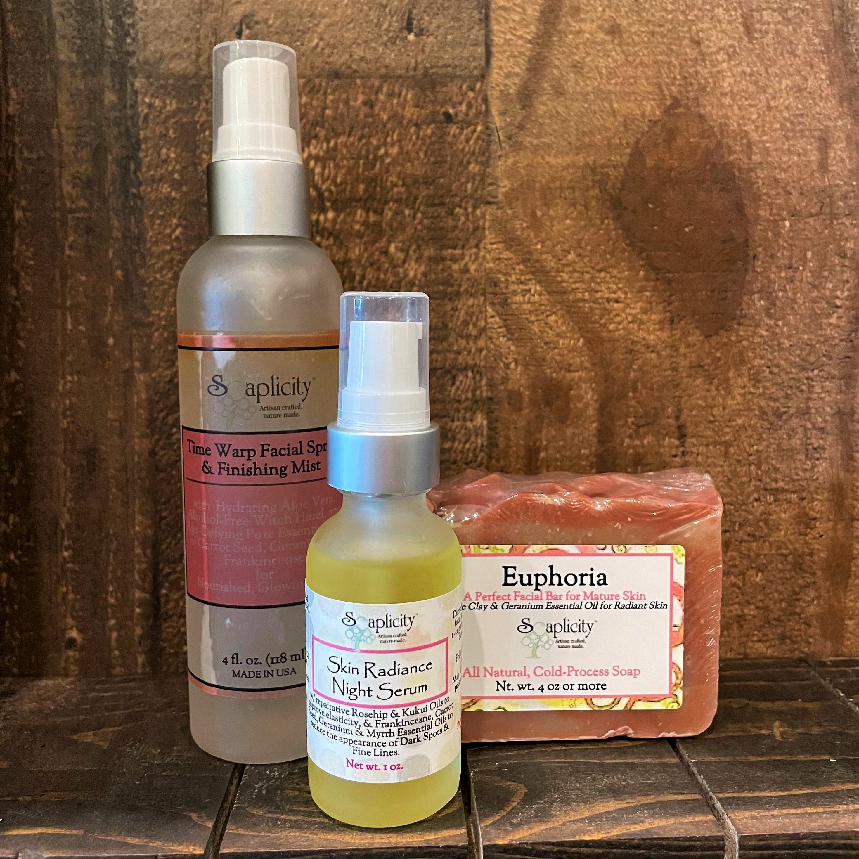 Time Warp Trio Sets for Mature Skin – Anti-Aging Skincare Bundle