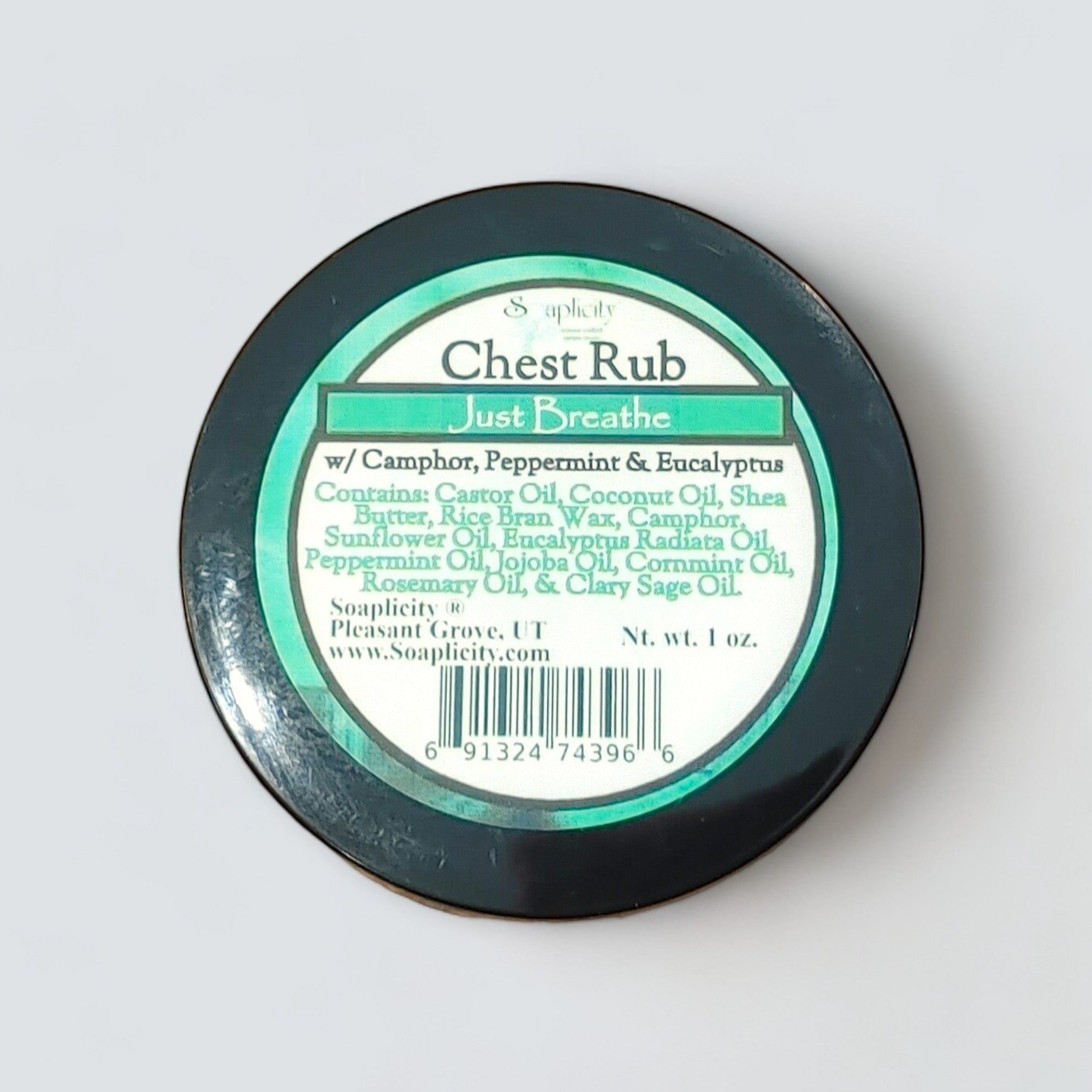 Just Breathe Chest Rub – Natural Camphor & Eucalyptus Radiata Respiratory Relief