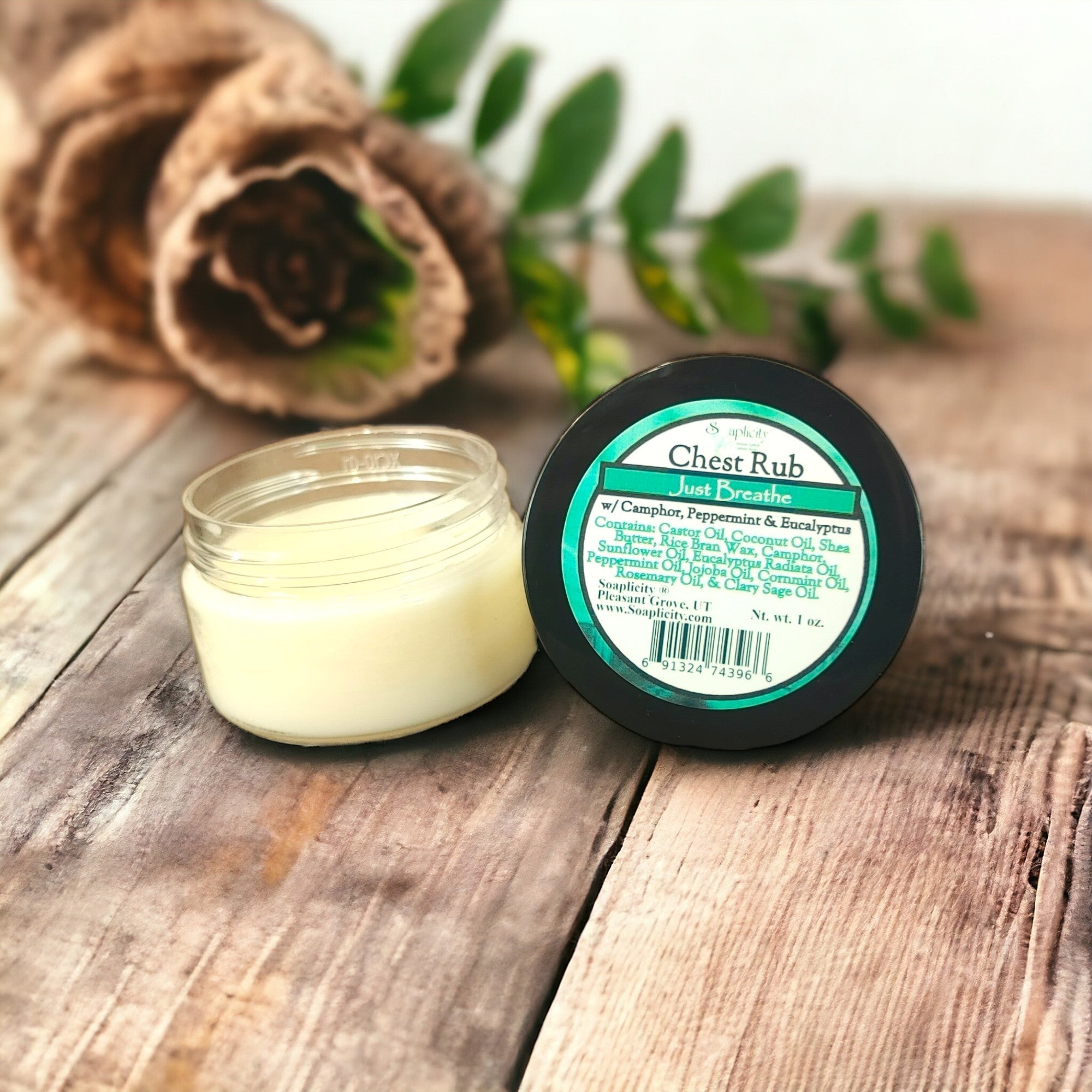 Just Breathe Chest Rub – Natural Camphor & Eucalyptus Radiata Respiratory Relief