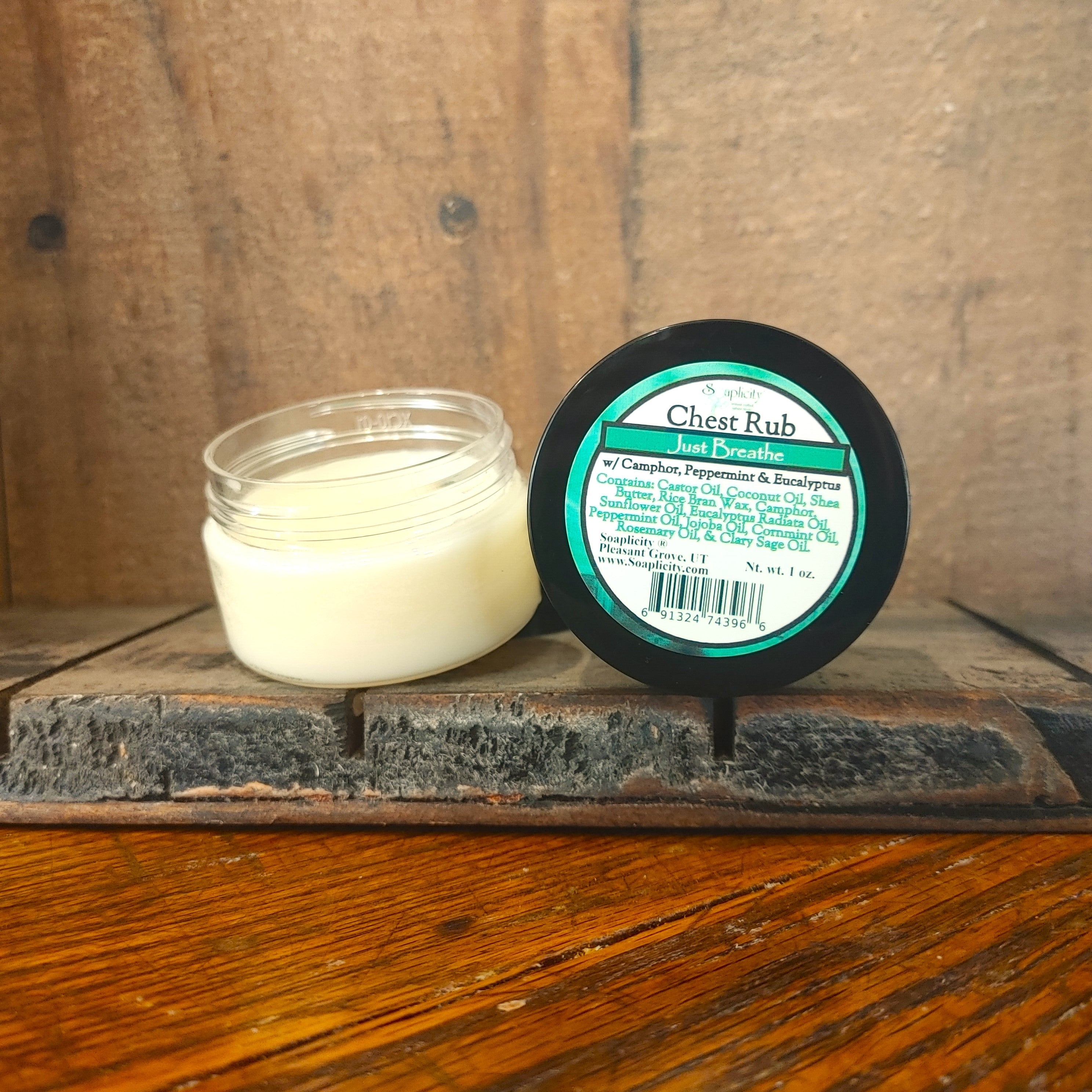 Just Breathe Chest Rub – Natural Camphor & Eucalyptus Radiata Respiratory Relief