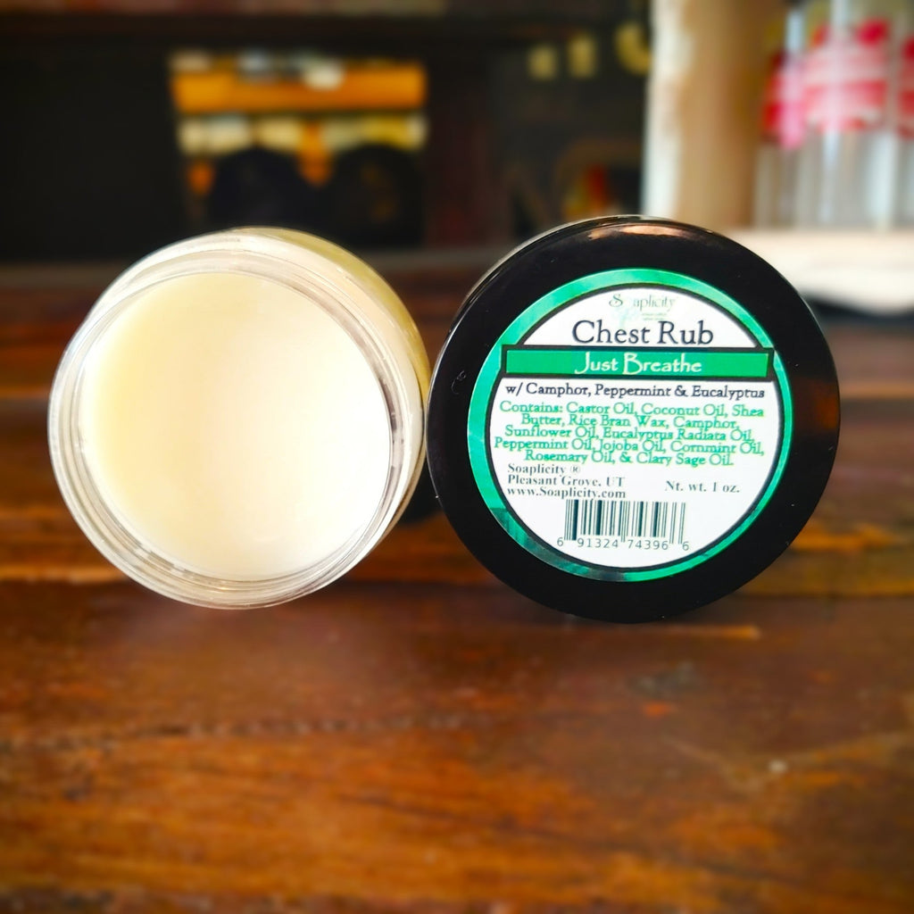 Just Breathe Chest Rub – Natural Camphor & Eucalyptus Radiata Respiratory Relief
