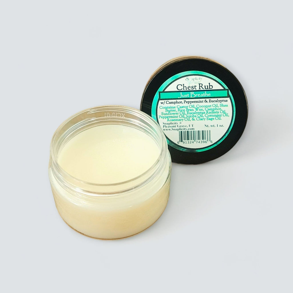 Just Breathe Chest Rub – Natural Camphor & Eucalyptus Radiata Respiratory Relief