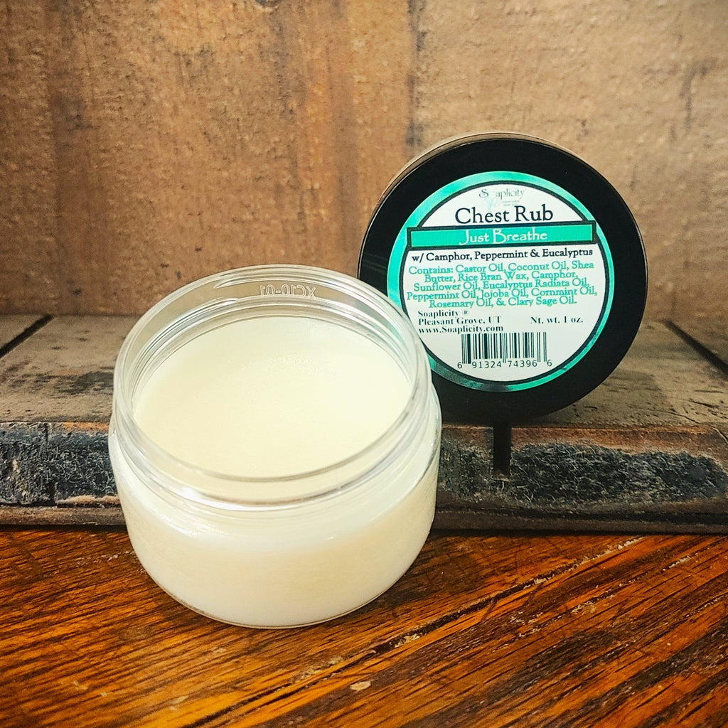 Just Breathe Chest Rub – Natural Camphor & Eucalyptus Radiata Respiratory Relief