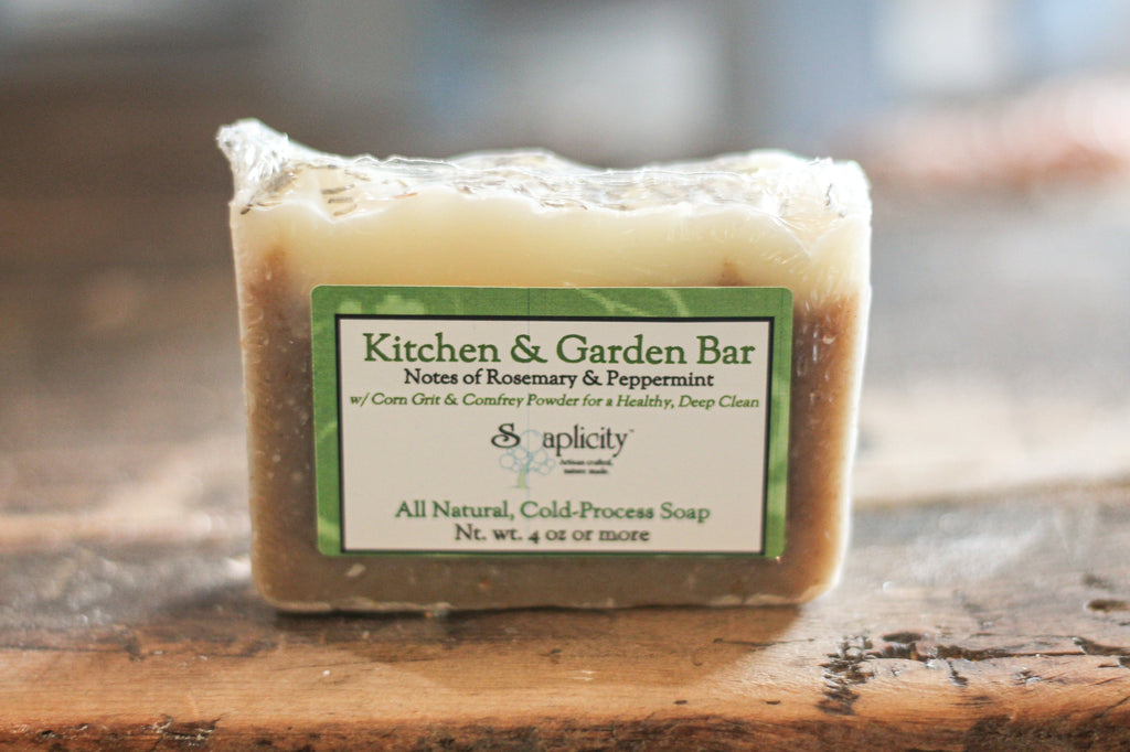 Kitchen & Garden Soap Bar – Heavy-Duty Natural Hand Soap with Exfoliating Corn Grit
