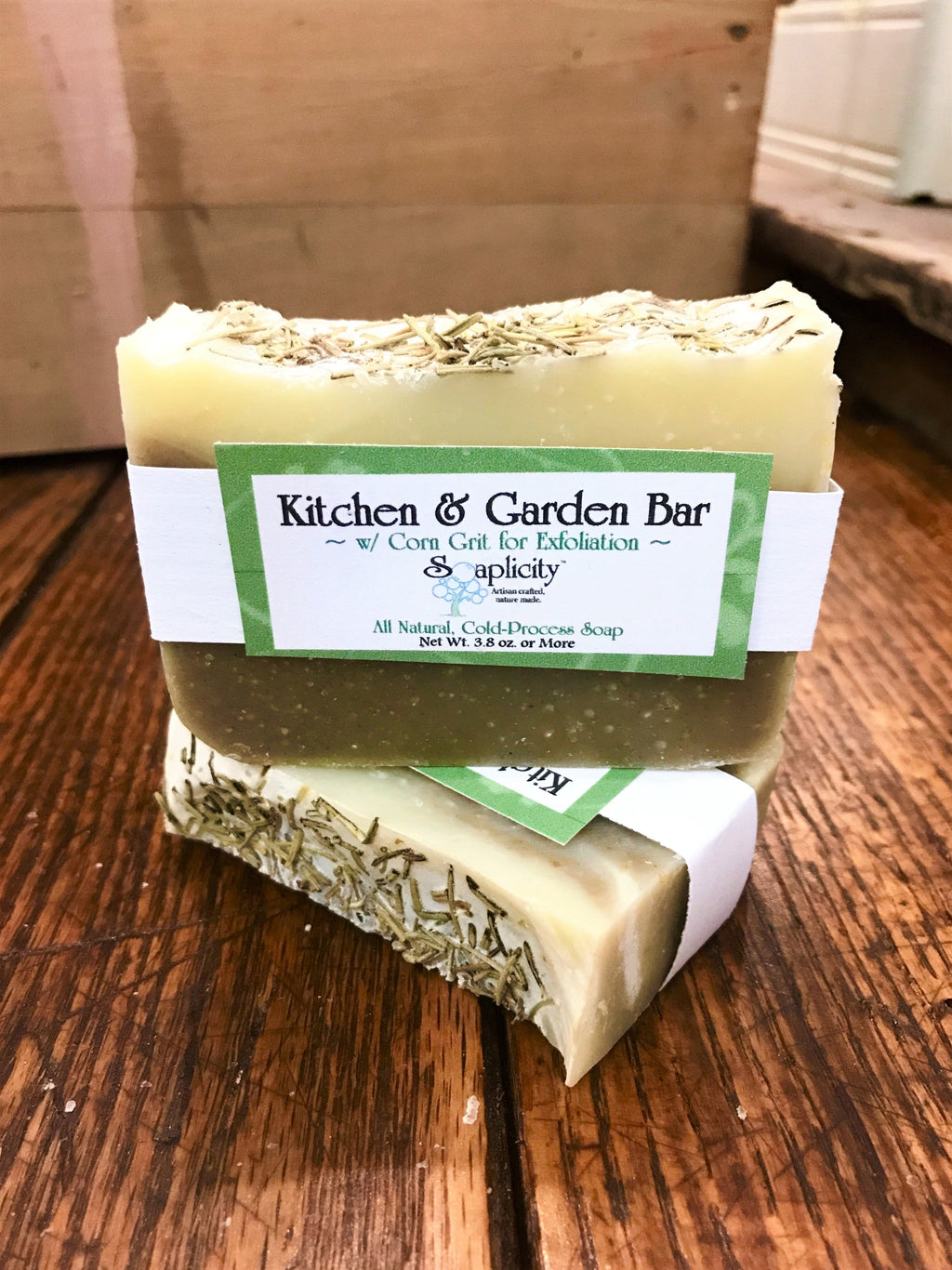Kitchen & Garden Soap Bar – Heavy-Duty Natural Hand Soap with Exfoliating Corn Grit