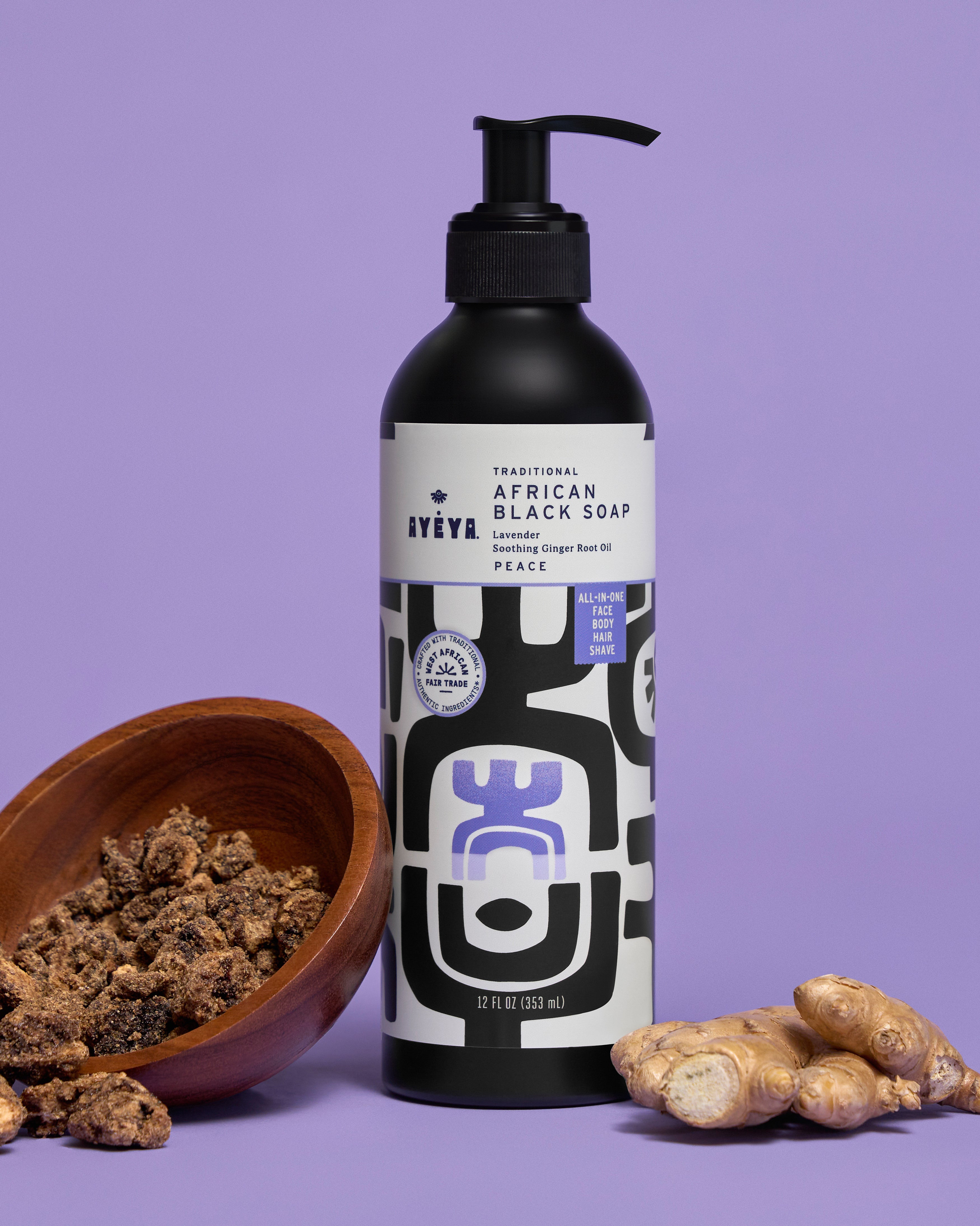 Traditional African Black Liquid Soap – Peace