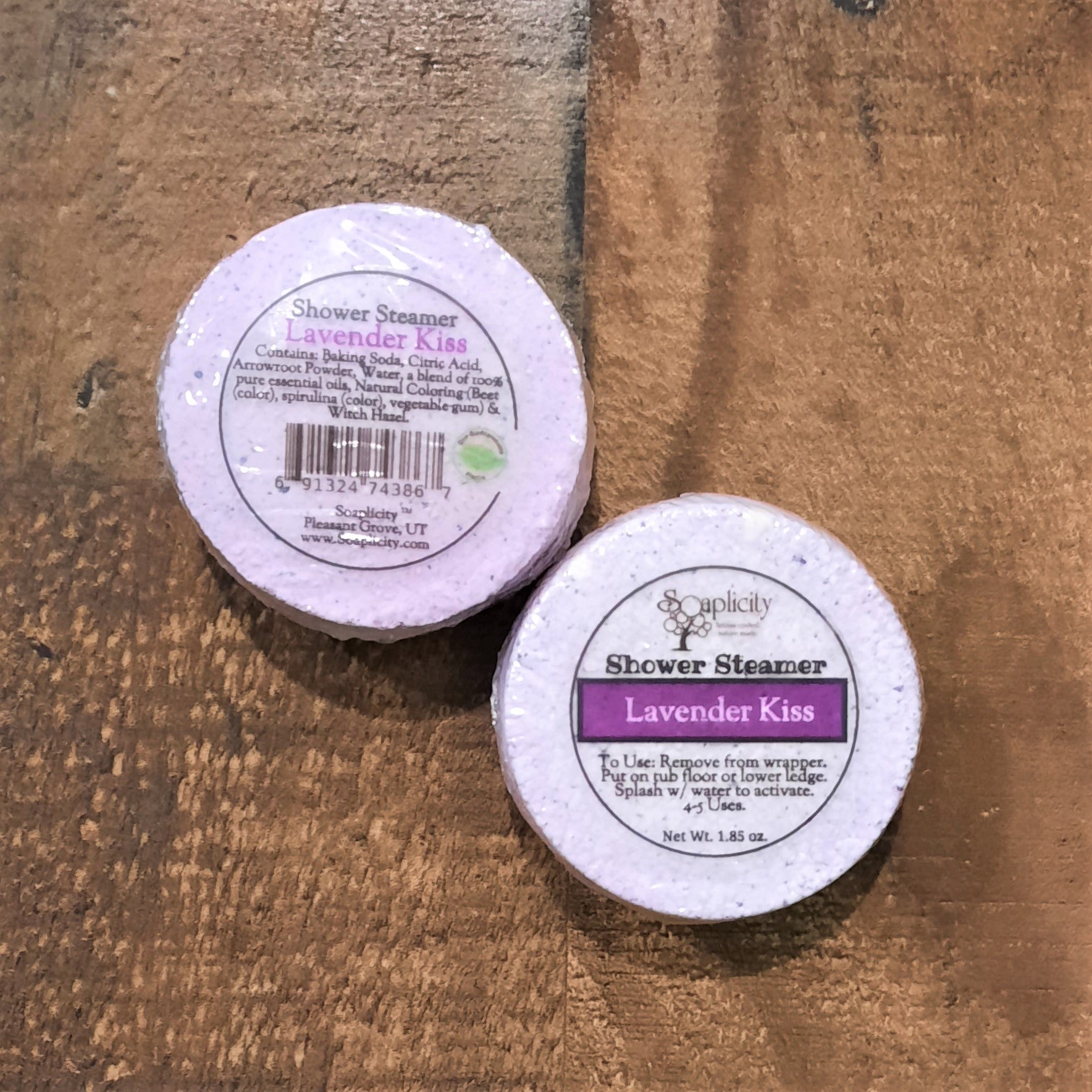 Lavender Kiss Shower Steamer – Natural Aromatherapy Shower Tablet with Musky-Citrus Lavender