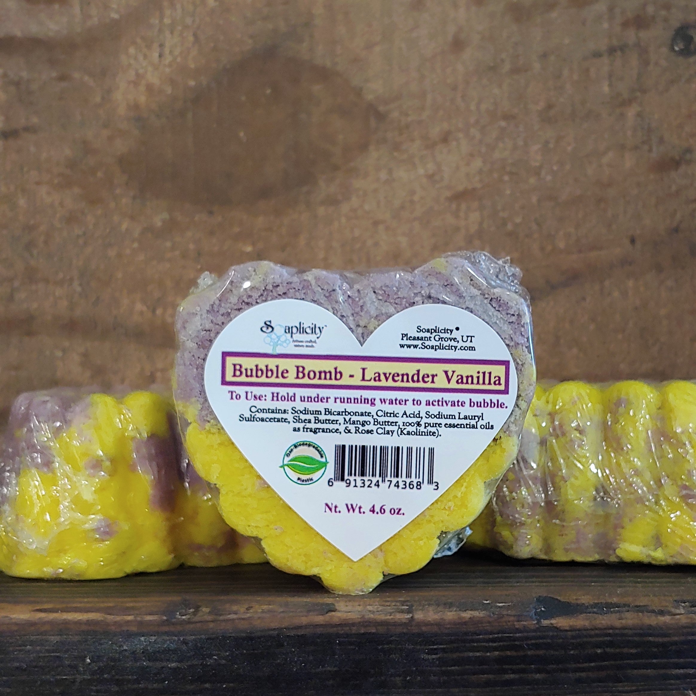 Lavender Vanilla Bubble Bomb – Natural Fizzing Bubble Bath with Shea & Mango Butter