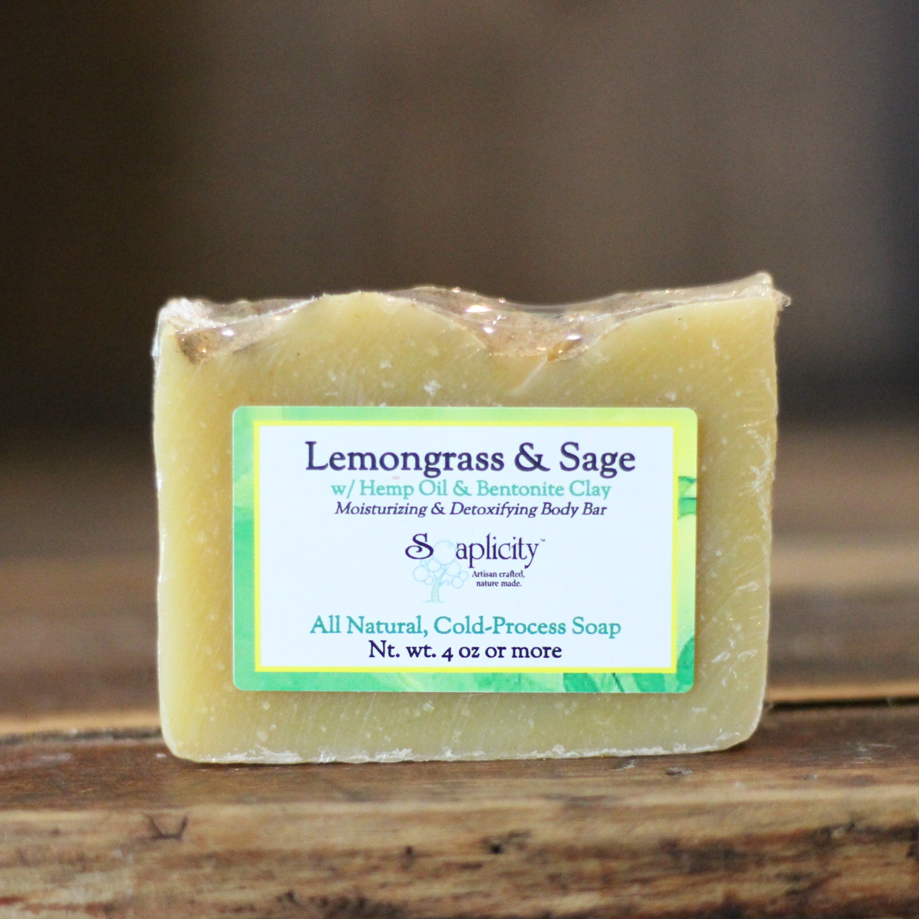 Lemongrass & Sage Soap Bar – Clarifying Natural Soap with Bentonite Clay