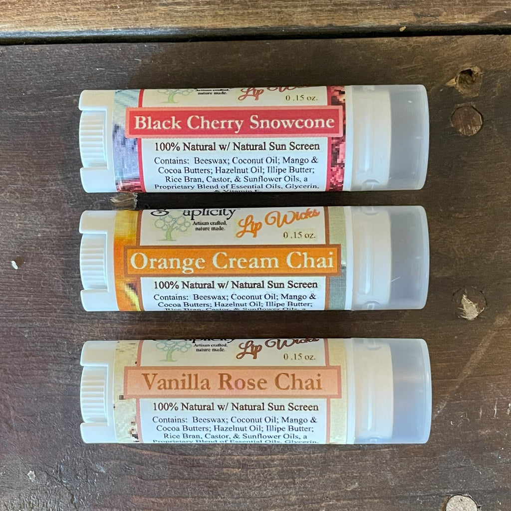 Lip Balm Limited Editions – Seasonal Natural Lip Wick Lip Balms with SPF