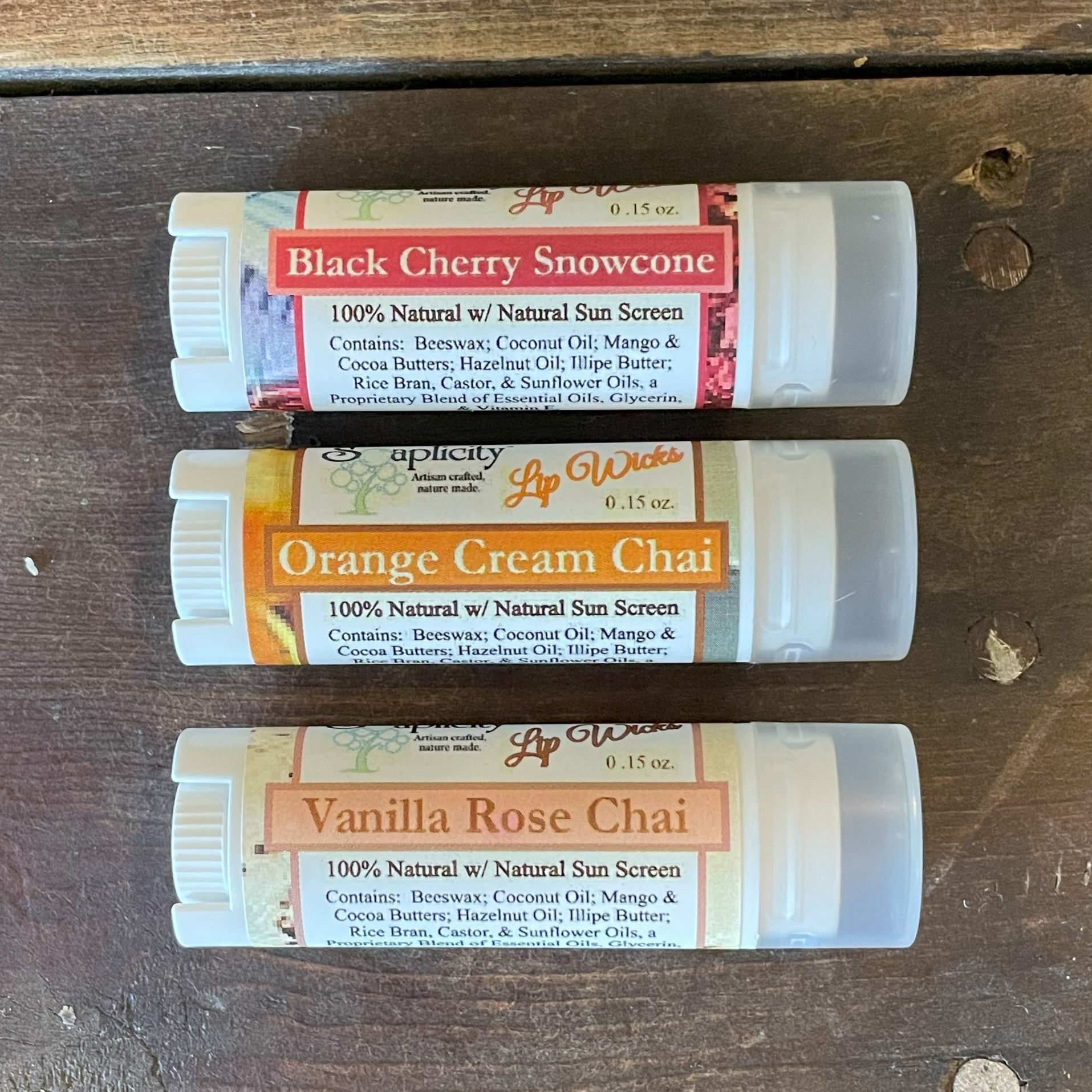 Lip Balm Limited Editions – Seasonal Natural Lip Wick Lip Balms with SPF