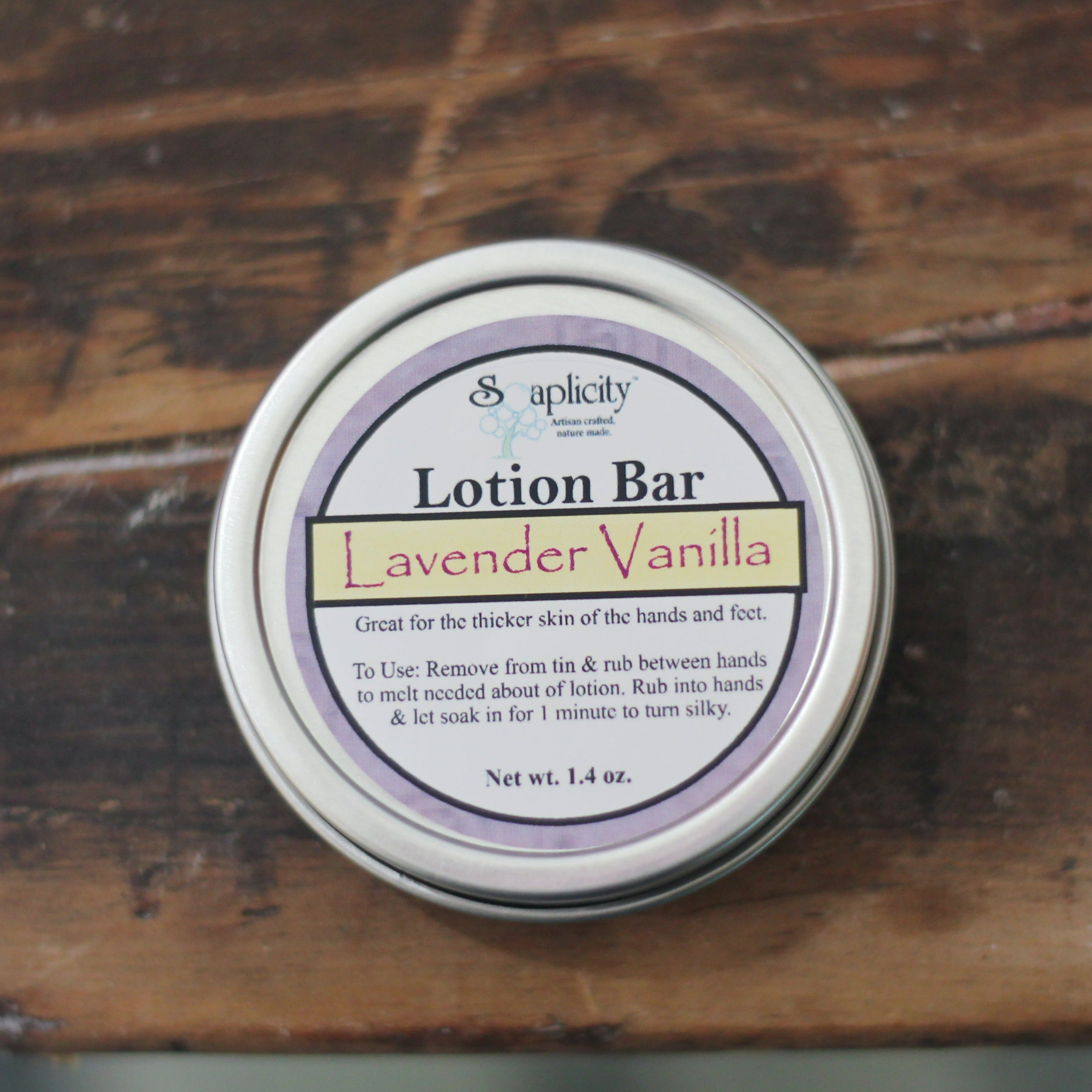 Lavender Vanilla Lotion Bar – Natural Solid Moisturizer with Calming Scent