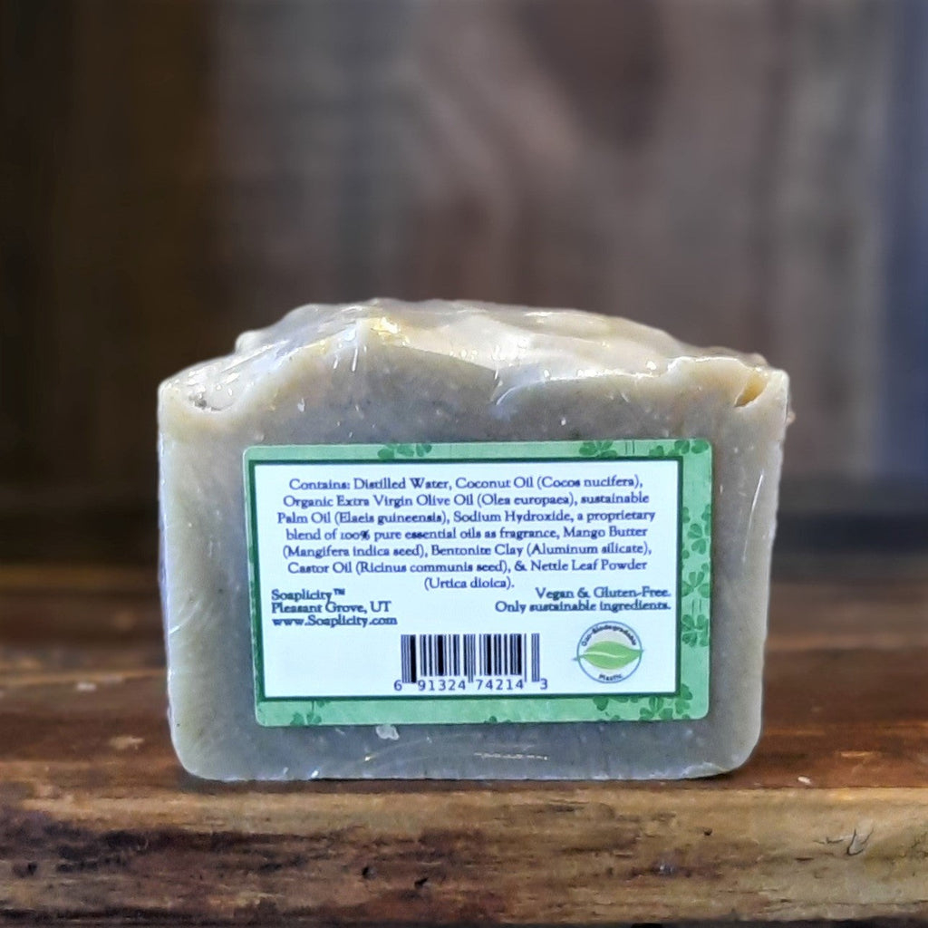 Luck o' The Irish Soap Bar – Fresh & Clean Natural Soap with Nettle Leaf & Bentonite Clay