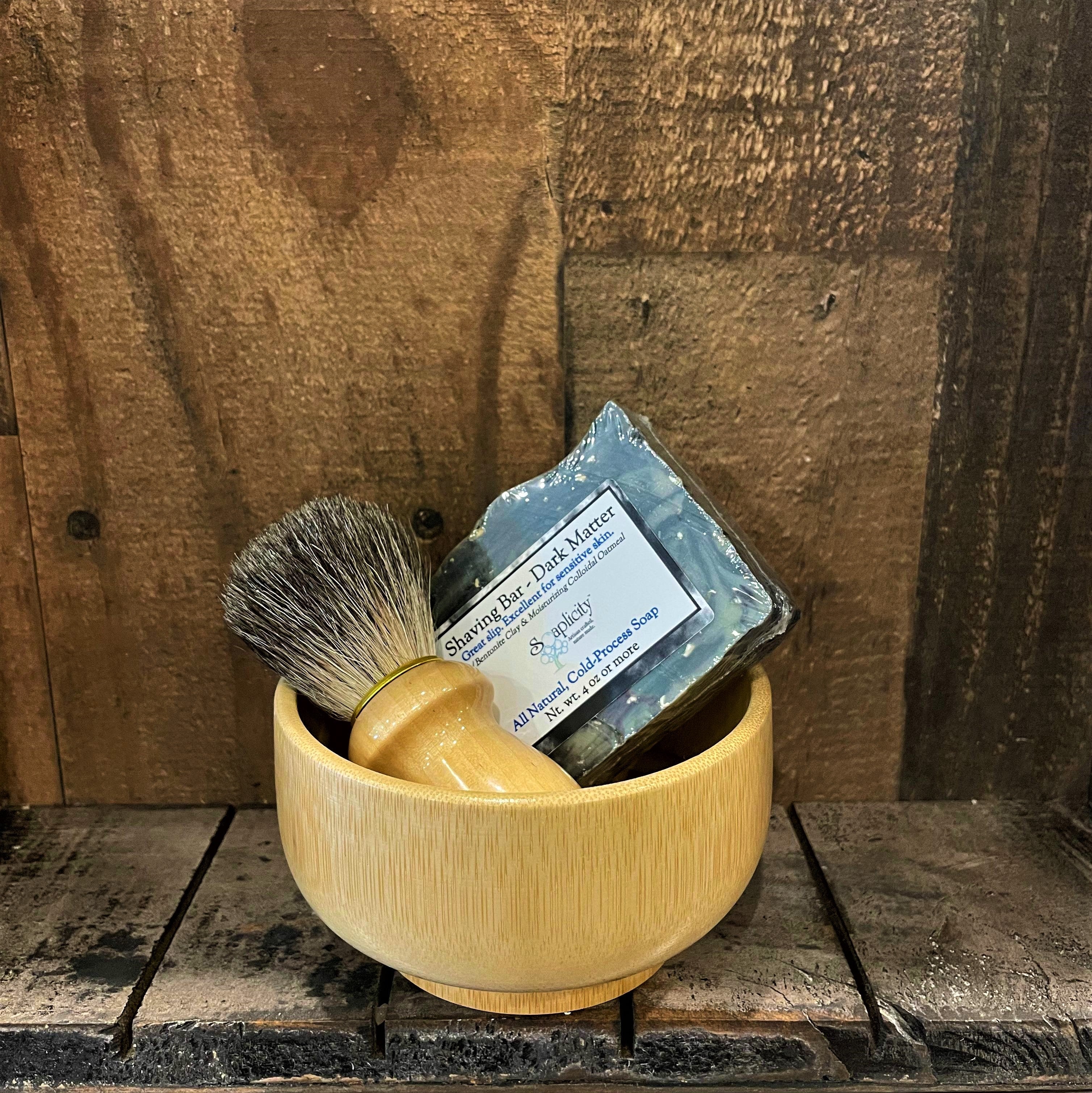 Men's Shaving Set – Bamboo | Natural Shaving Brush, Bowl & Soap