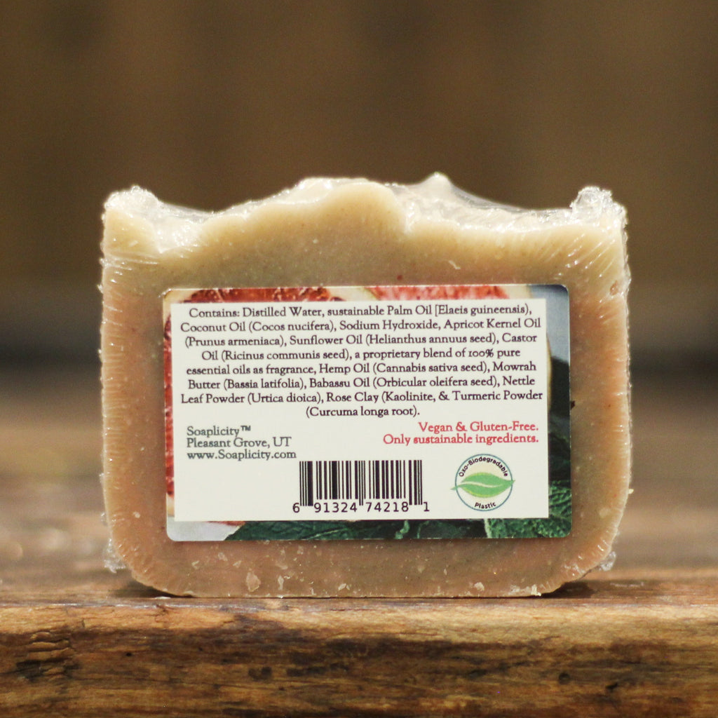 Mint Grapefruit Soap Bar – Refreshing Natural Soap with Rose Clay & Turmeric