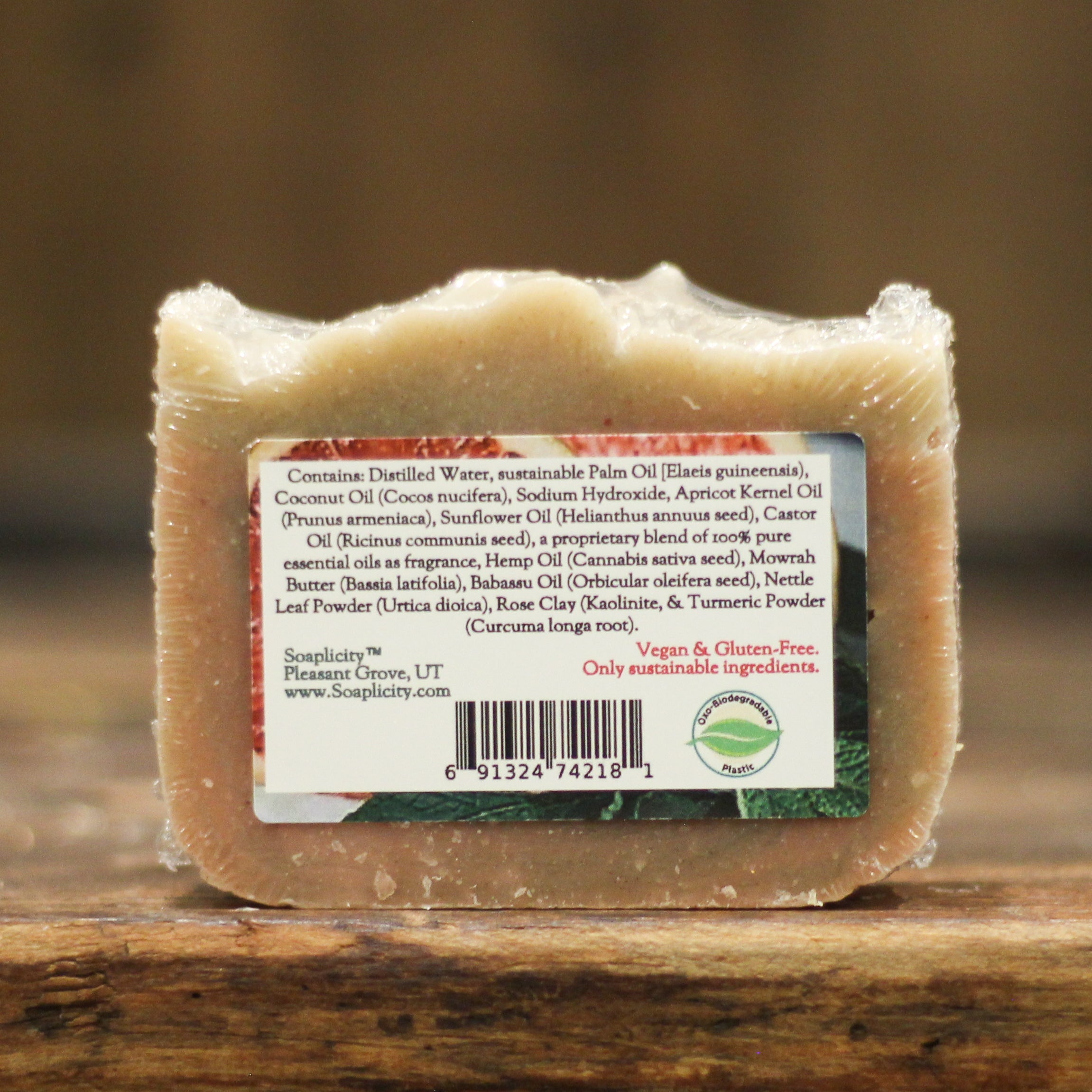 Mint Grapefruit Soap Bar – Refreshing Natural Soap with Rose Clay & Turmeric