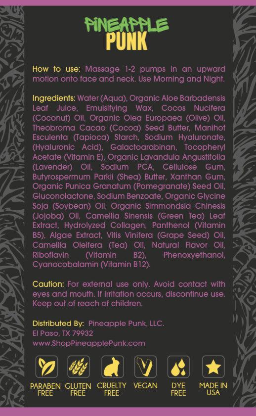 Anti-Aging Face Moisturizer – Vanilla & Lavender