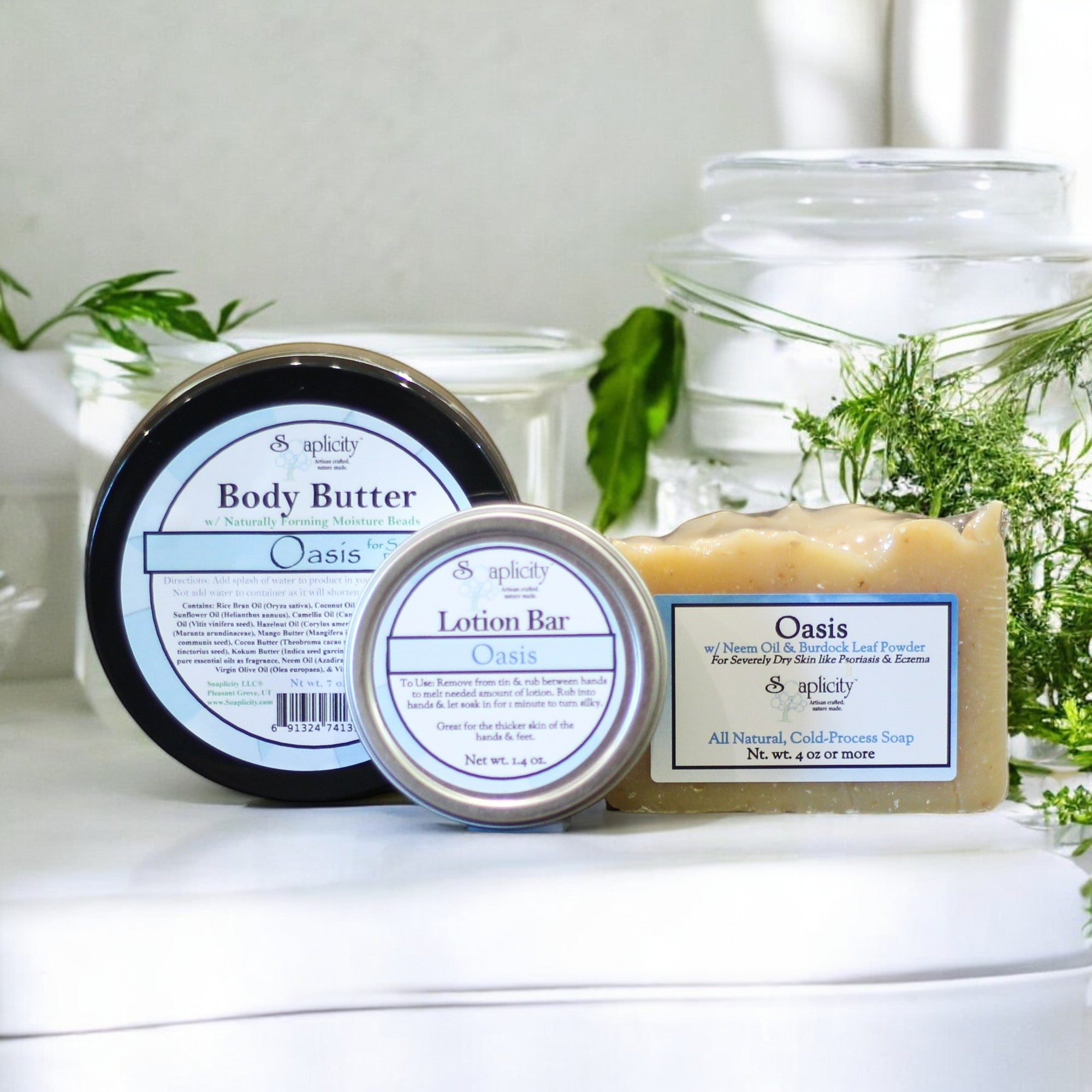 Oasis Bundles for Severely Dry Skin – Natural Dry Skin Relief System