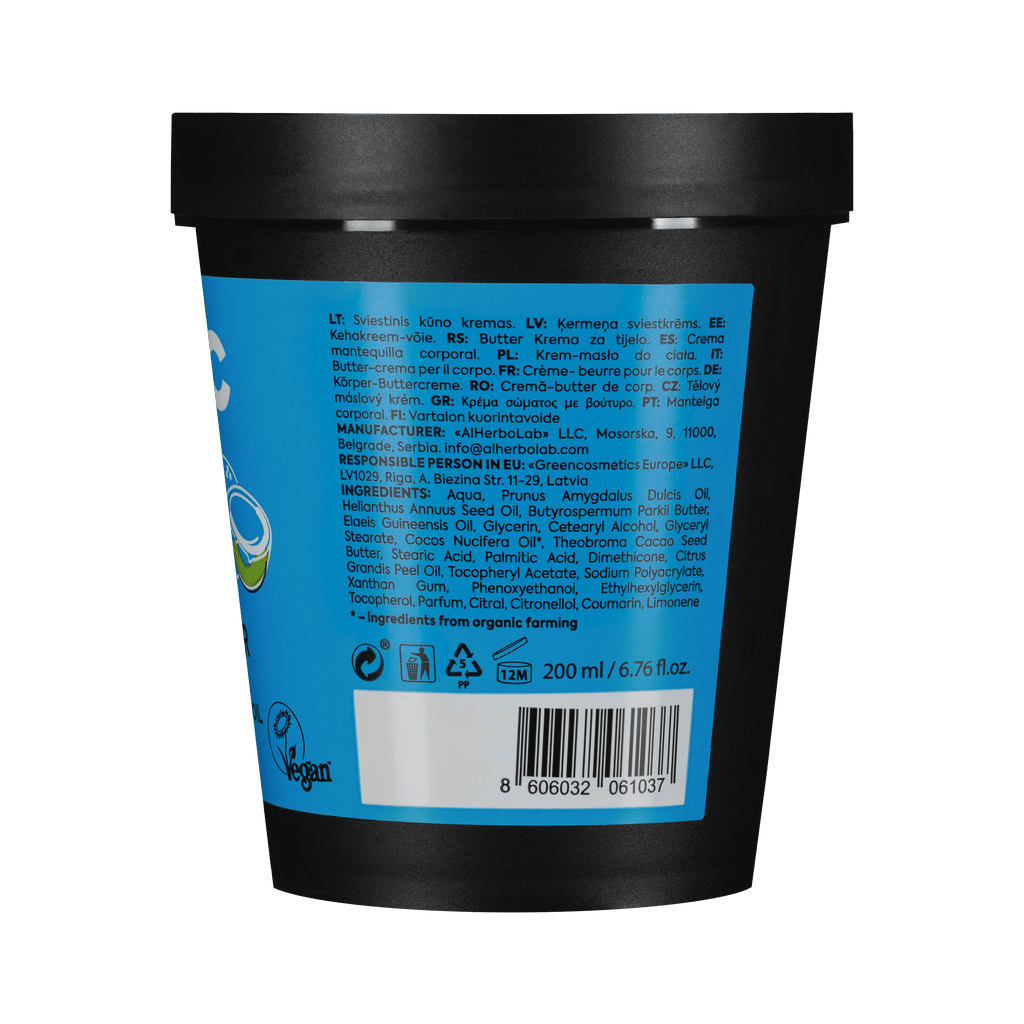 Organic Mimi Restoring Body Butter – Coconut & Grapefruit, 200ml