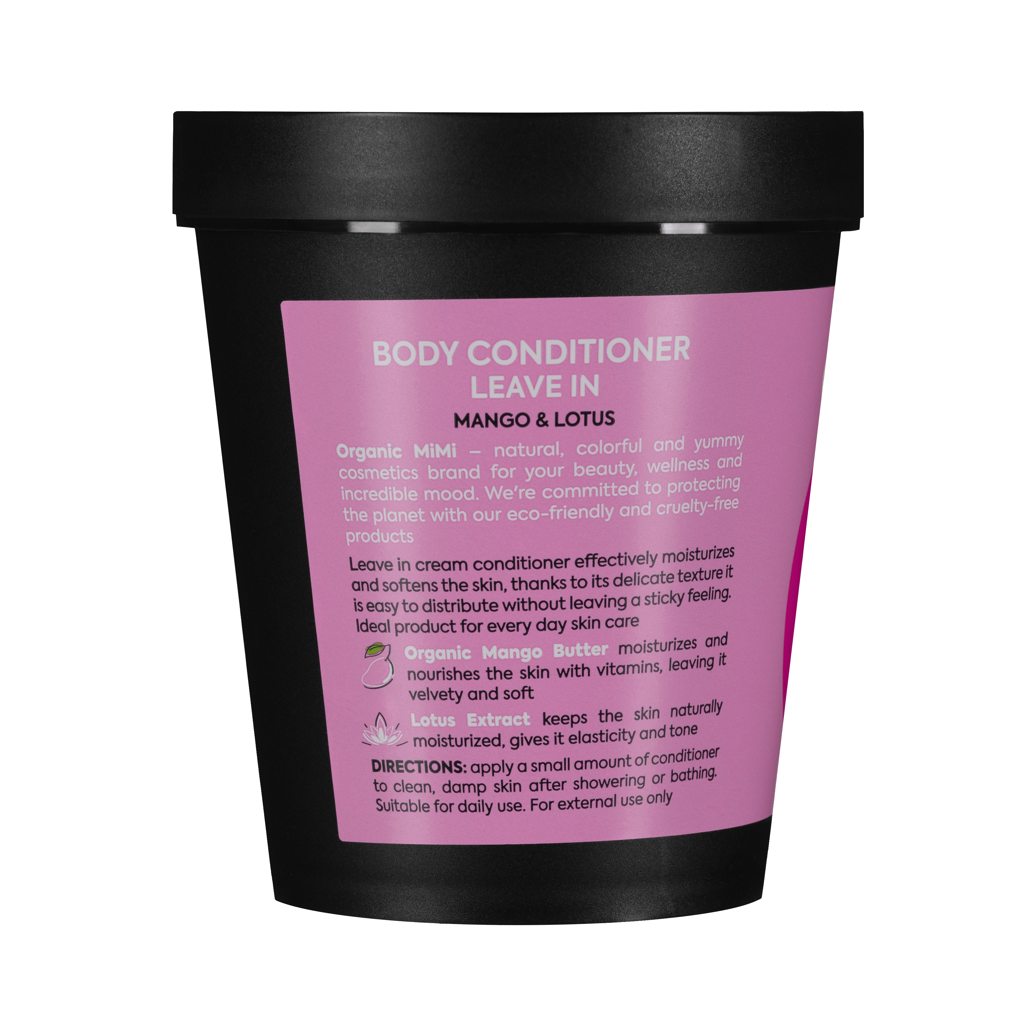 Organic Mimi Leave-In Body Conditioner – Mango & Lotus, 200ml
