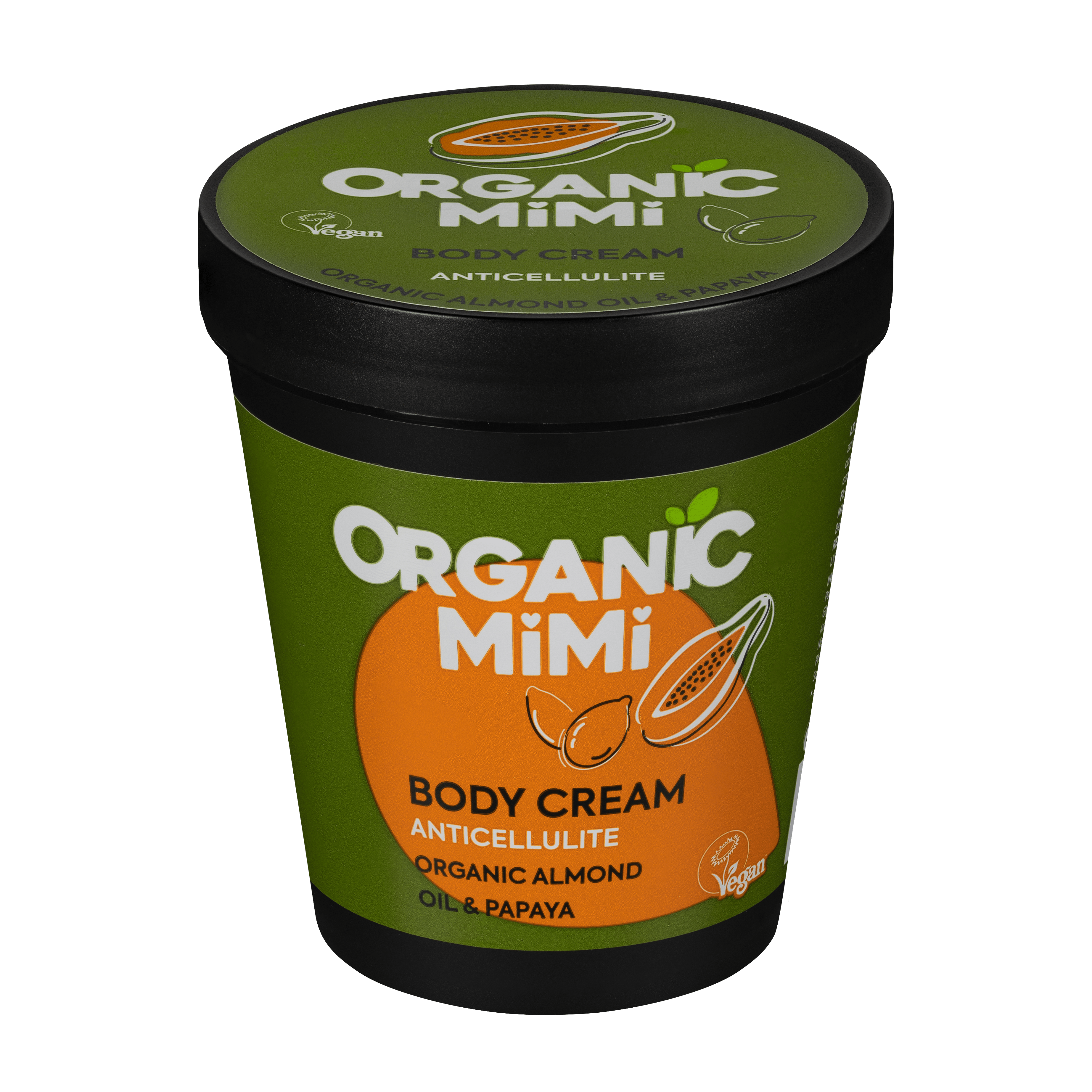 Organic Mimi Anticellulite Body Cream – Almond & Papaya, 200ml